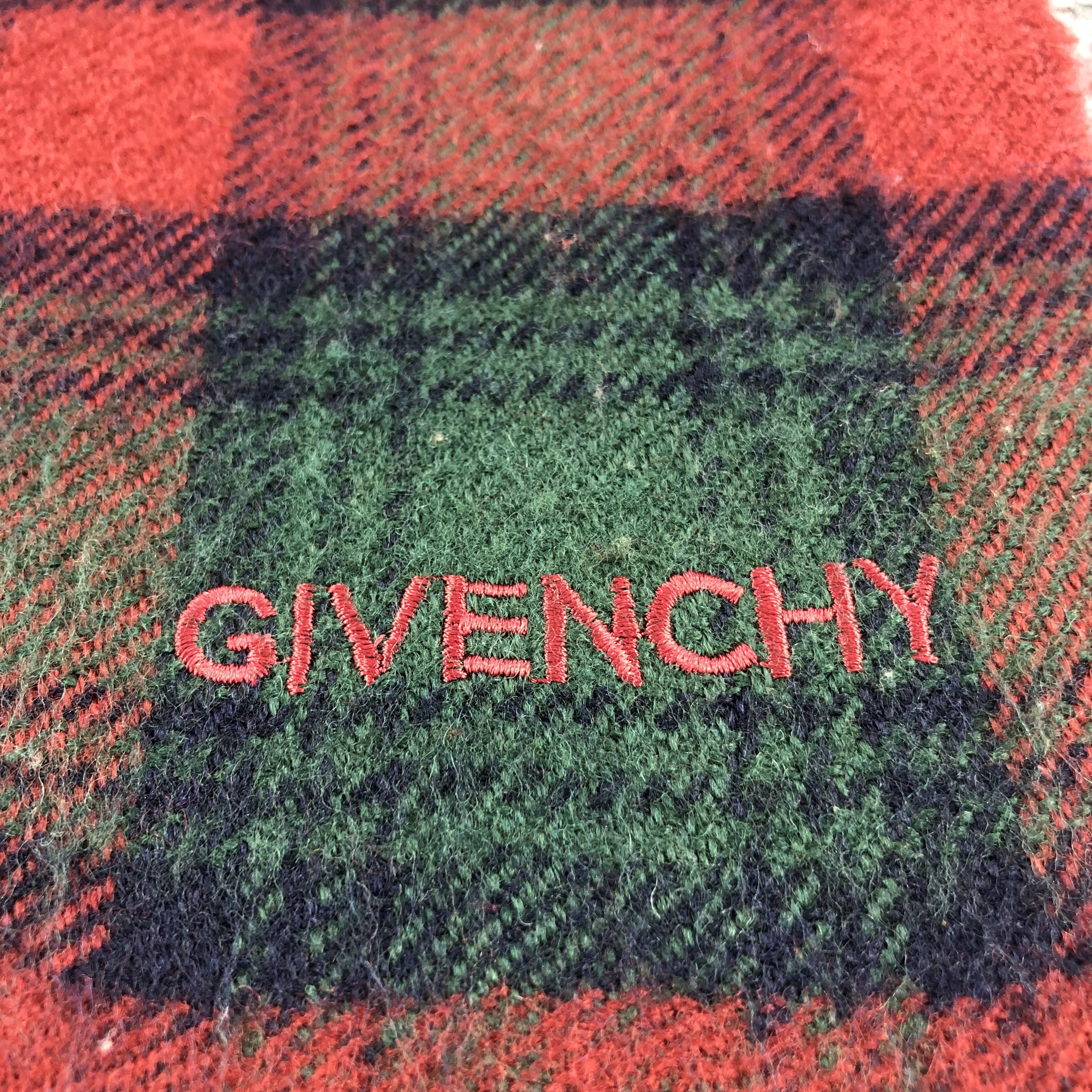 Givenchy Givenchy Tartan Wool Scarf Muffler V629 Size ONE SIZE - 4 Thumbnail