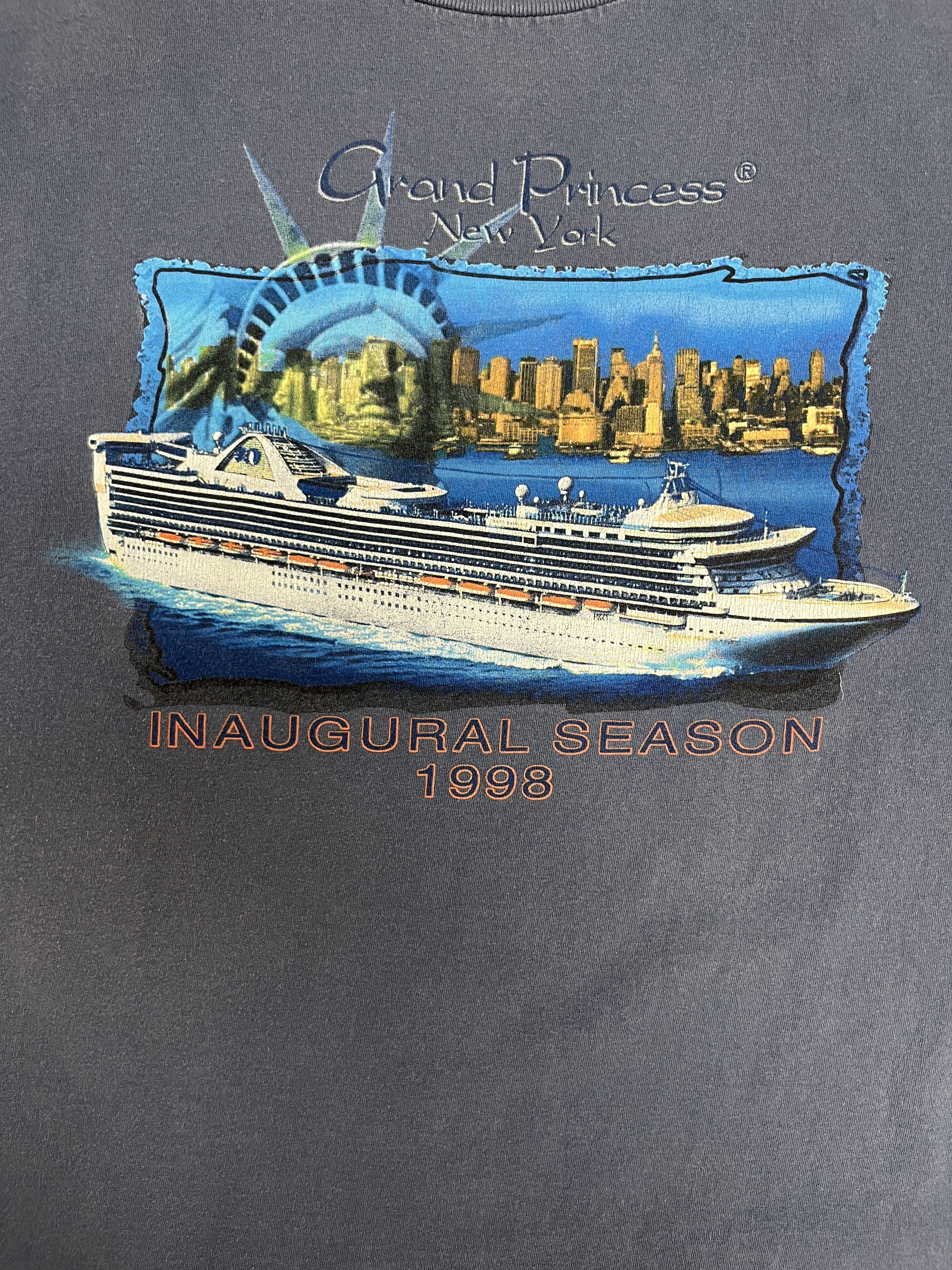 Vintage Grand Princess Cruises Inaugural Season 1998 Vintage T-Shirt Size US M / EU 48-50 / 2 - 2 Thumbnail
