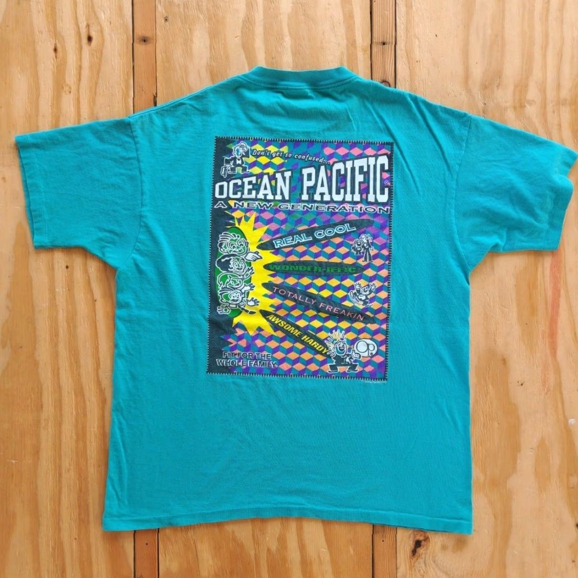 Ocean Pacific Vintage Ocean Pacific Surf VTG Shirt Double Sided Art Skater Grunge 80s 90s Size US XL / EU 56 / 4 - 5 Thumbnail