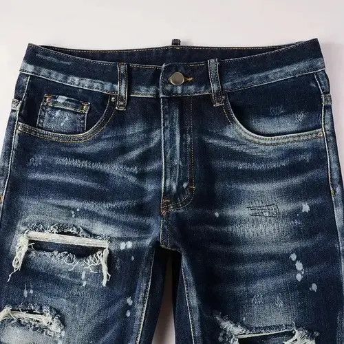Japanese Brand × Jean Mens Non-Stretch Graffiti Slim Fit Ripped Jeans Size US 32 / EU 48 - 1 Thumbnail