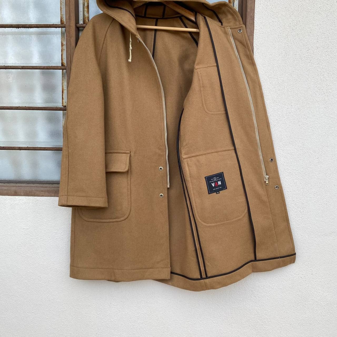 Japanese Brand × Van × Yohji Yamamoto VINTAGE VAN JACKET JAPAN CAMEL BROWN DUFFLE COAT Size US M / EU 48-50 / 2 - 5 Thumbnail