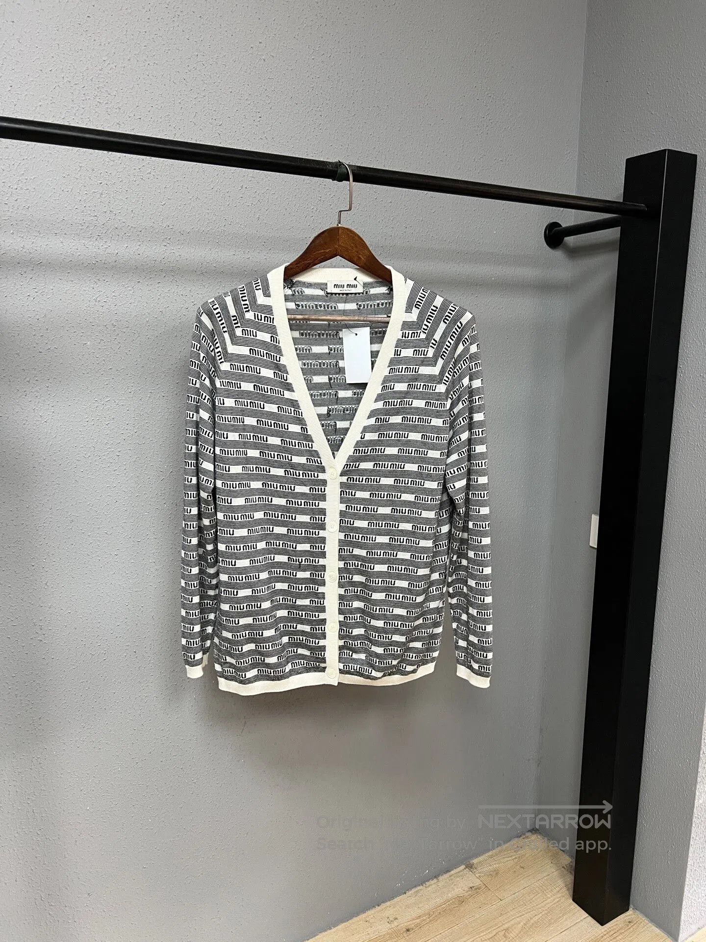 Miu Miu miu miu black and white printed cardigan. Size M / US 6-8 / IT 42-44 - 1 Thumbnail