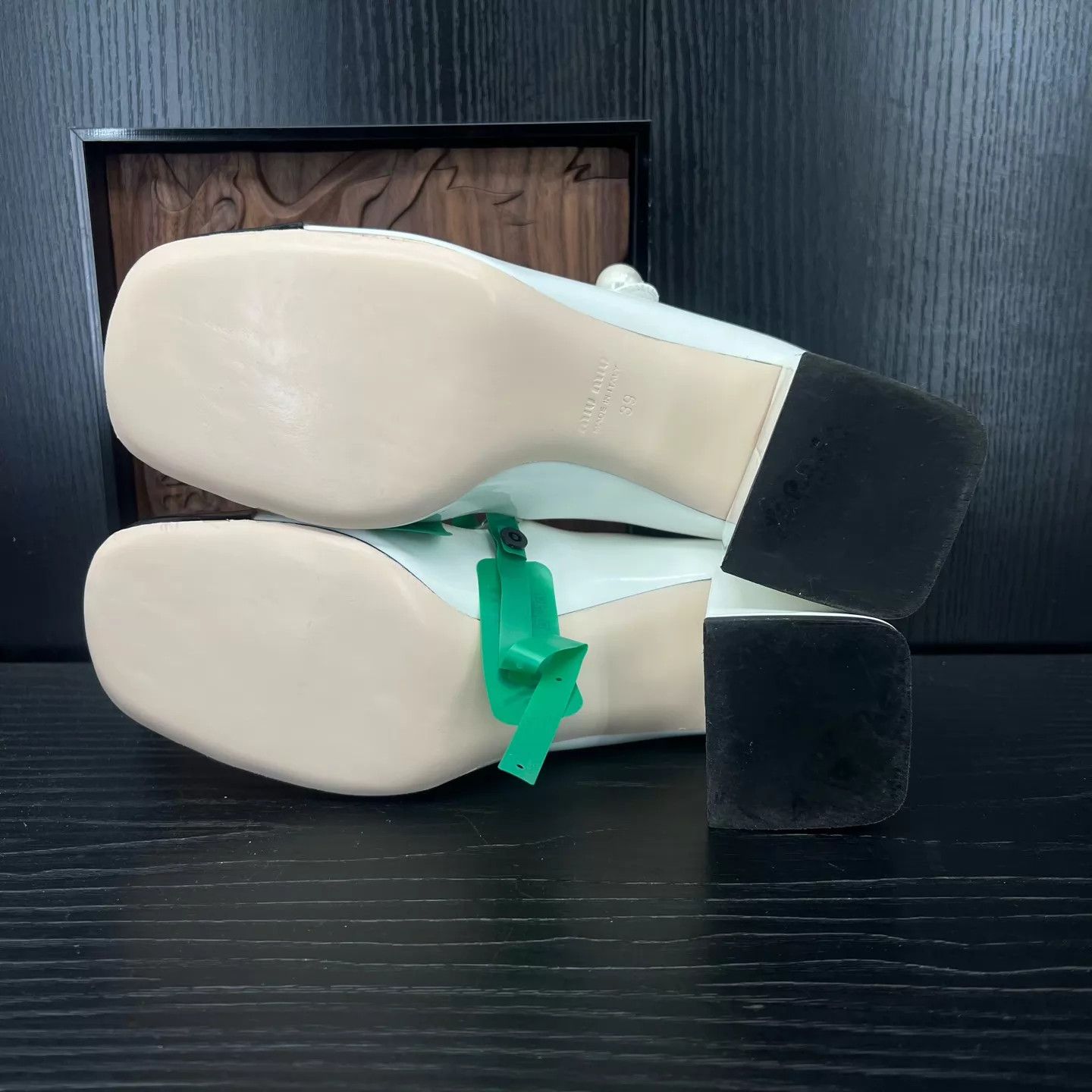Miu Miu MIU MIU MJ Black/White 39 Like New Repaired Soles Box Size US 8.5 / IT 38.5 - 8 Thumbnail