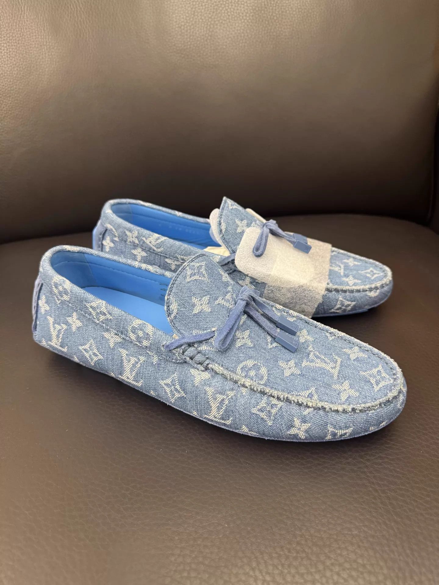 Louis Vuitton LV Denim Monogram Driving Loafers Men US8.5/EU42.5 New Size US 9.5 / EU 42-43 - 1 Thumbnail