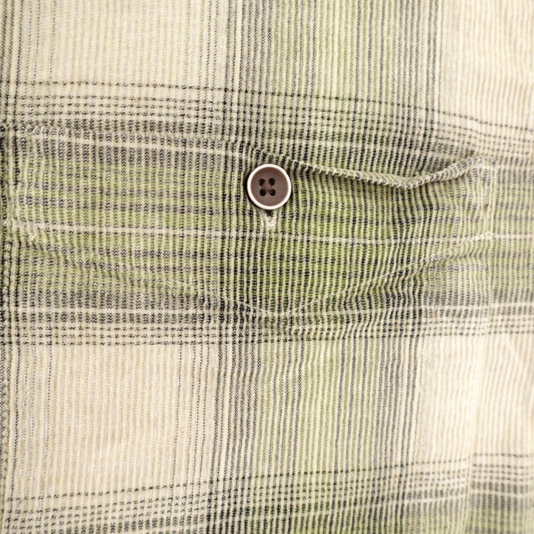 Scully Scully Shirt Men Medium Green Beige Plaid Corduroy Button Up Frontier Dress Casual Workwear Outdoors Mens Size US M / EU 48-50 / 2 - 3 Thumbnail