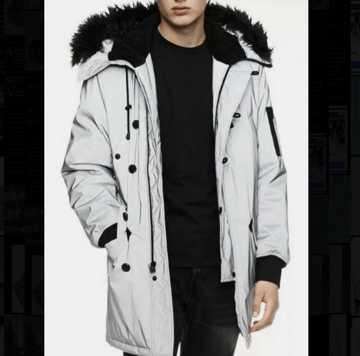 Calvin Klein Reflective Silver Calvin Klein Parka Size US XL / EU 56 / 4 - 3 Thumbnail