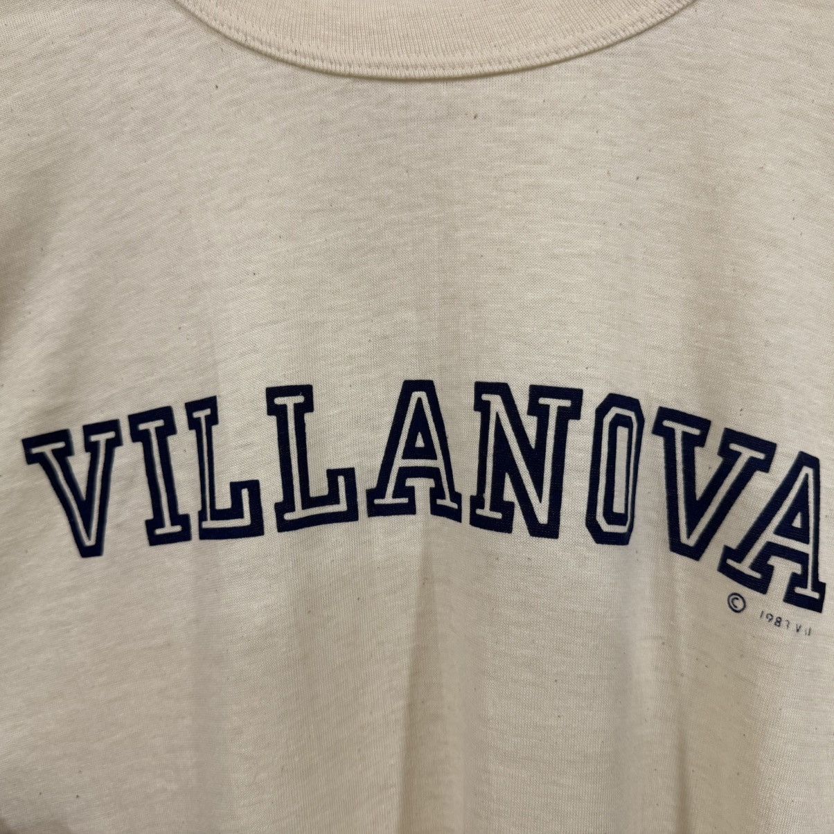 Champion Vintage Villanova Champion Cream Blue Raglan Top Tee Shirt Size US XL / EU 56 / 4 - 3 Thumbnail