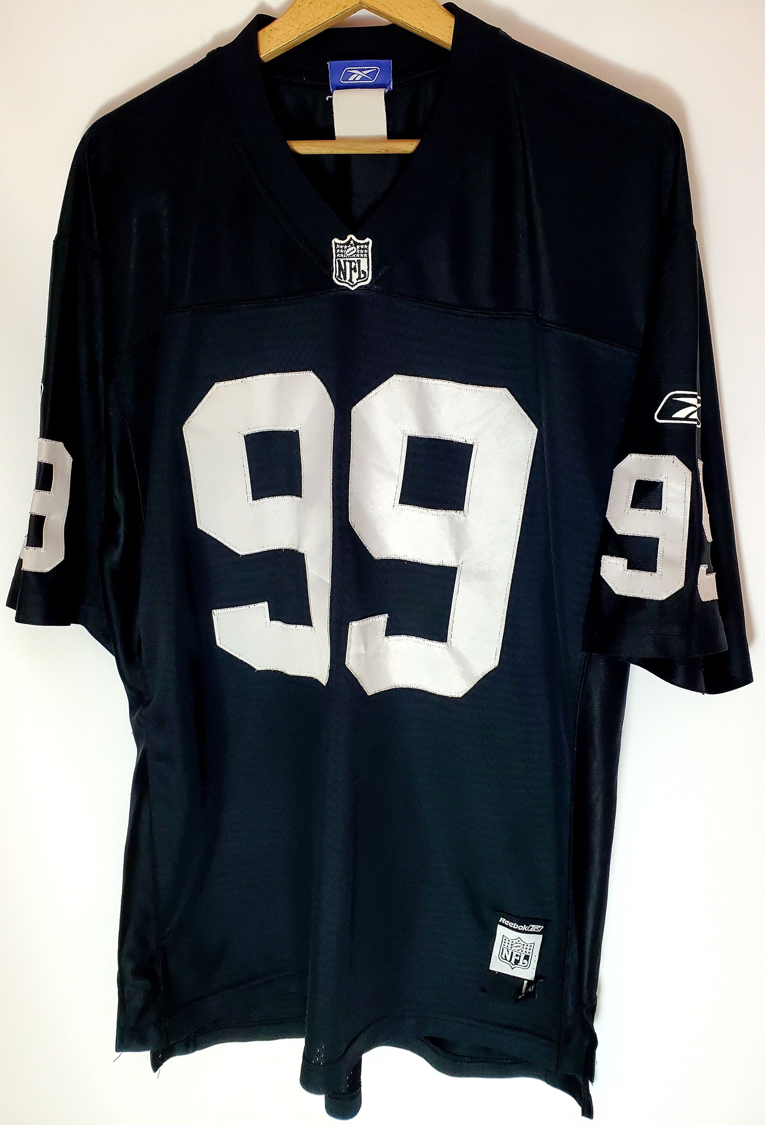 NFL × Reebok × Vintage Vintage Reebok NFL Oakland Raiders Warren Sapp #99 Jersey Xl Size US XL / EU 56 / 4 - 2 Thumbnail