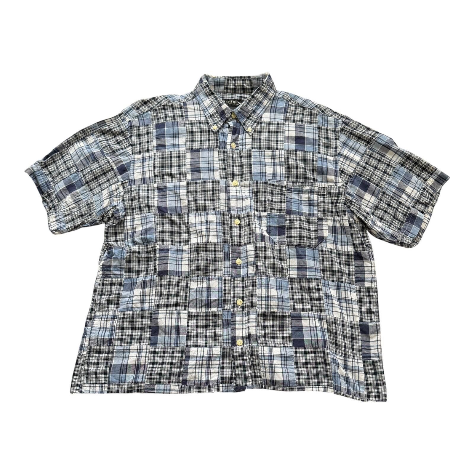 Other Old School Clothing Patchwork Button Up Shirt Cropped Boxy L Size US L / EU 52-54 / 3 - 1 Thumbnail