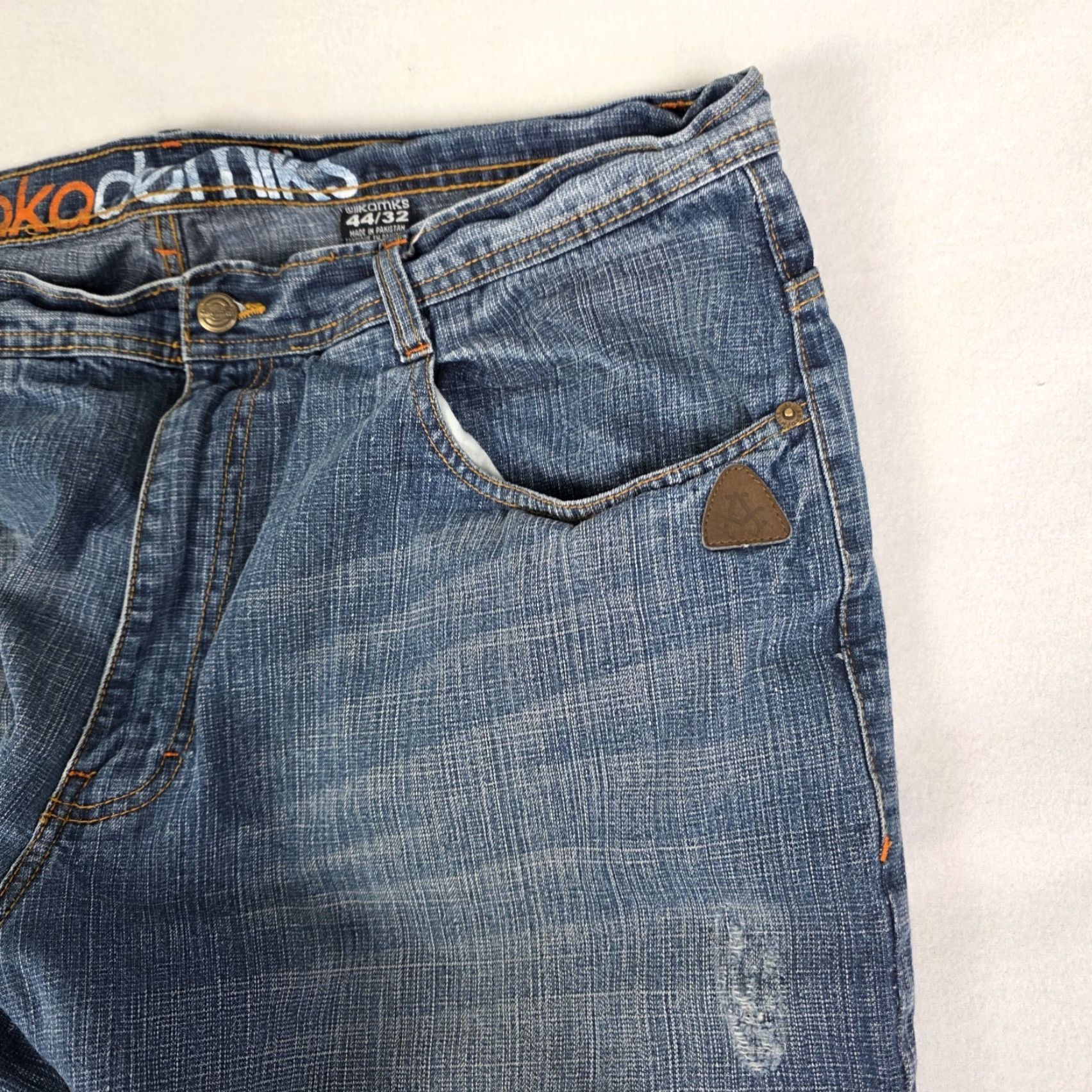 Akademiks VINTAGE Akademiks Jeans Mens 44x32 Blue Wide-Leg Grunge Denim 42x30 Fit Skater 90s Size US 44 / EU 60 - 6 Thumbnail