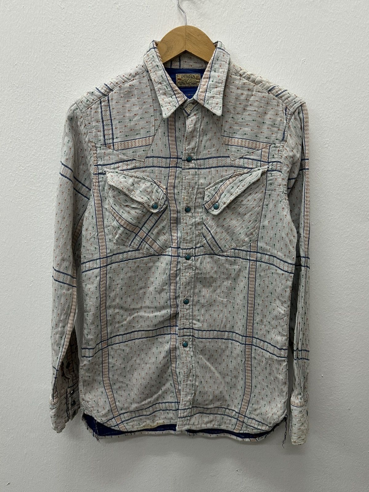 Indian Motorcycle Vintage Indian Motorcycle Western Snap Button Shirt L/S Size US M / EU 48-50 / 2 - 2 Thumbnail