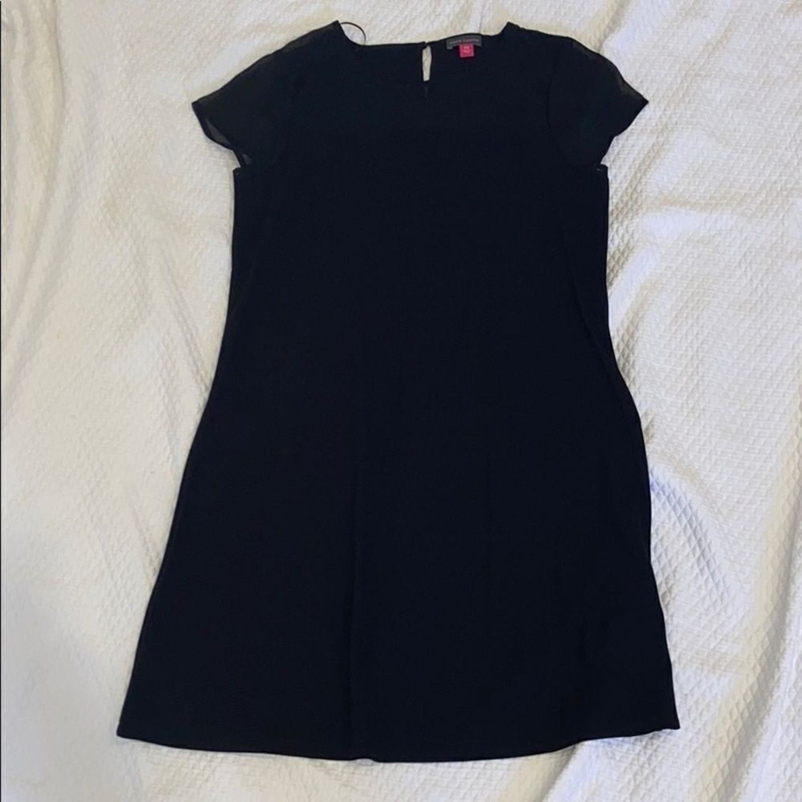 Vince Camuto Vince Camuto Black Mini Shift Dress | Sz PM Size M / US 6-8 / IT 42-44 - 2 Thumbnail