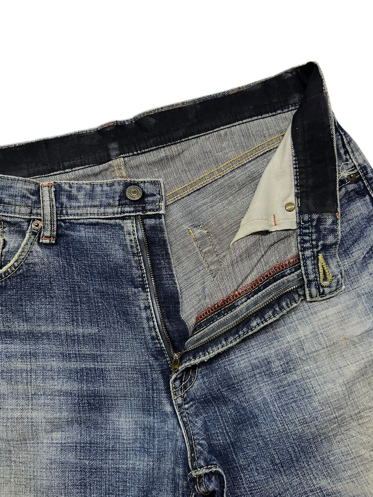 Japanese Brand Loose Vintage 00s GL HEART Japan - Faded Blue Wash Jeans Size US 35 - 10 Thumbnail