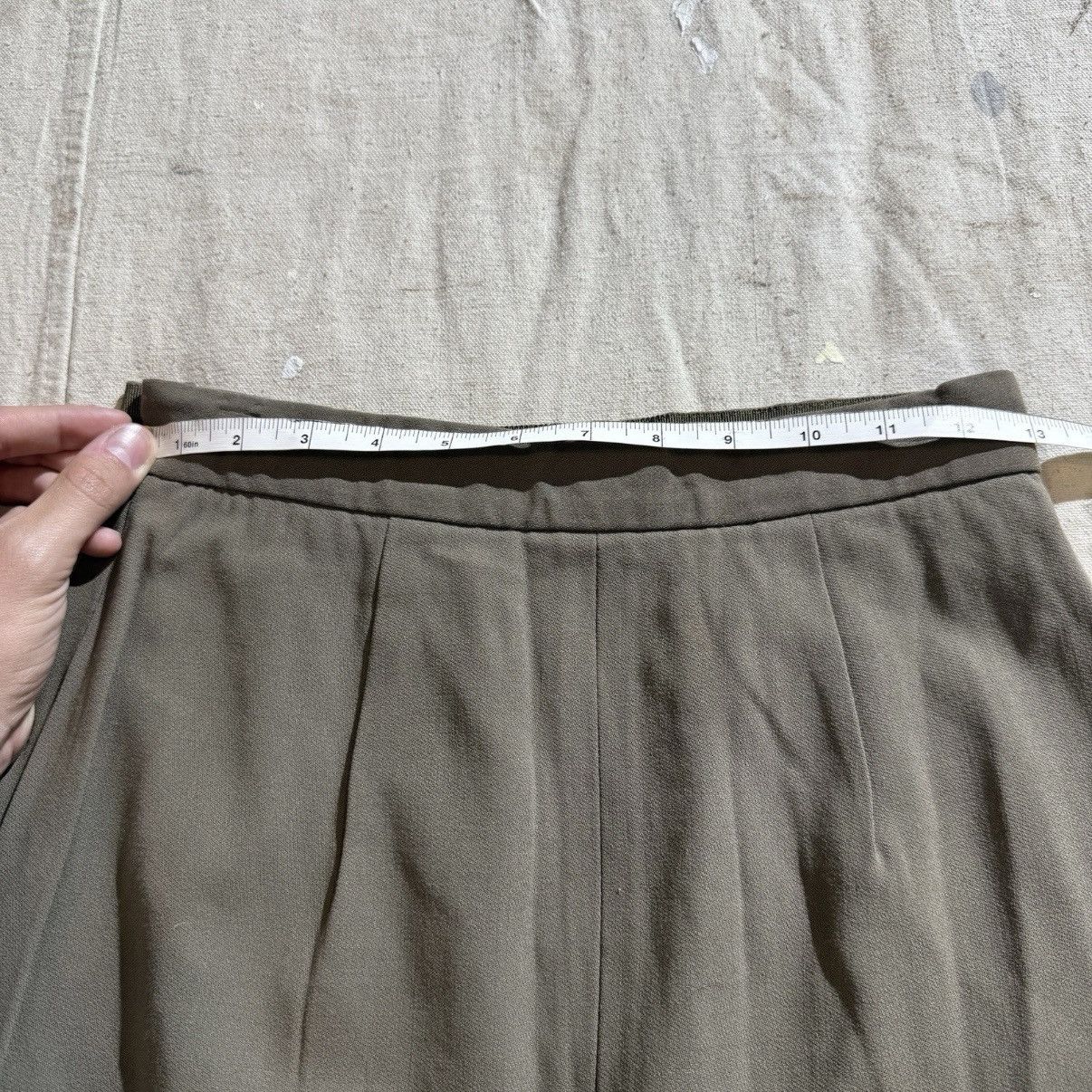Giorgio Armani × Vintage Vintage Giorgio armani gabardine pencil skirt gray sz 42 Size 28" / US 6 / IT 42 - 7 Thumbnail