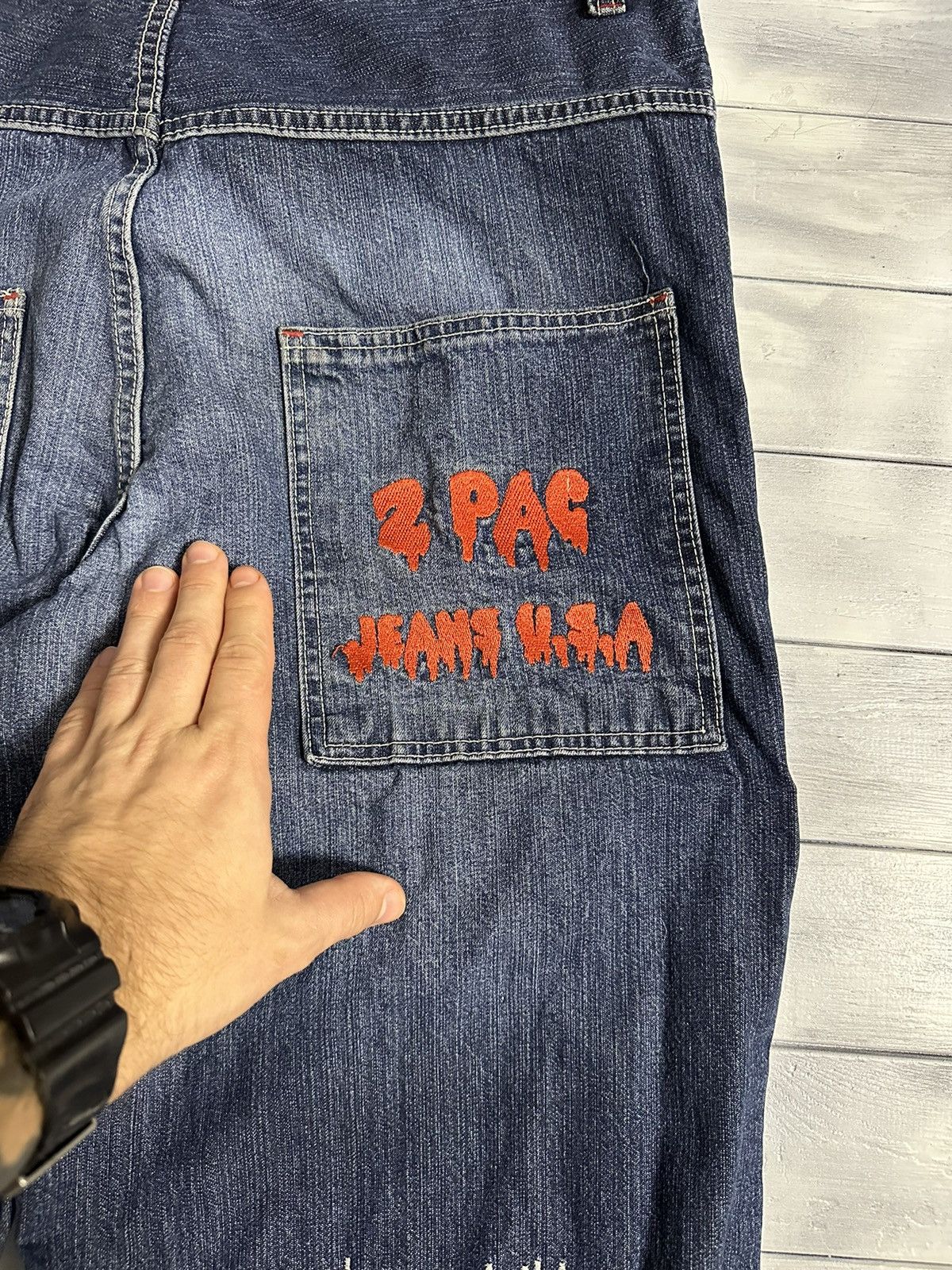 Rap Tees × Streetwear × Vintage Very Rare Jeans 2Pac Rap