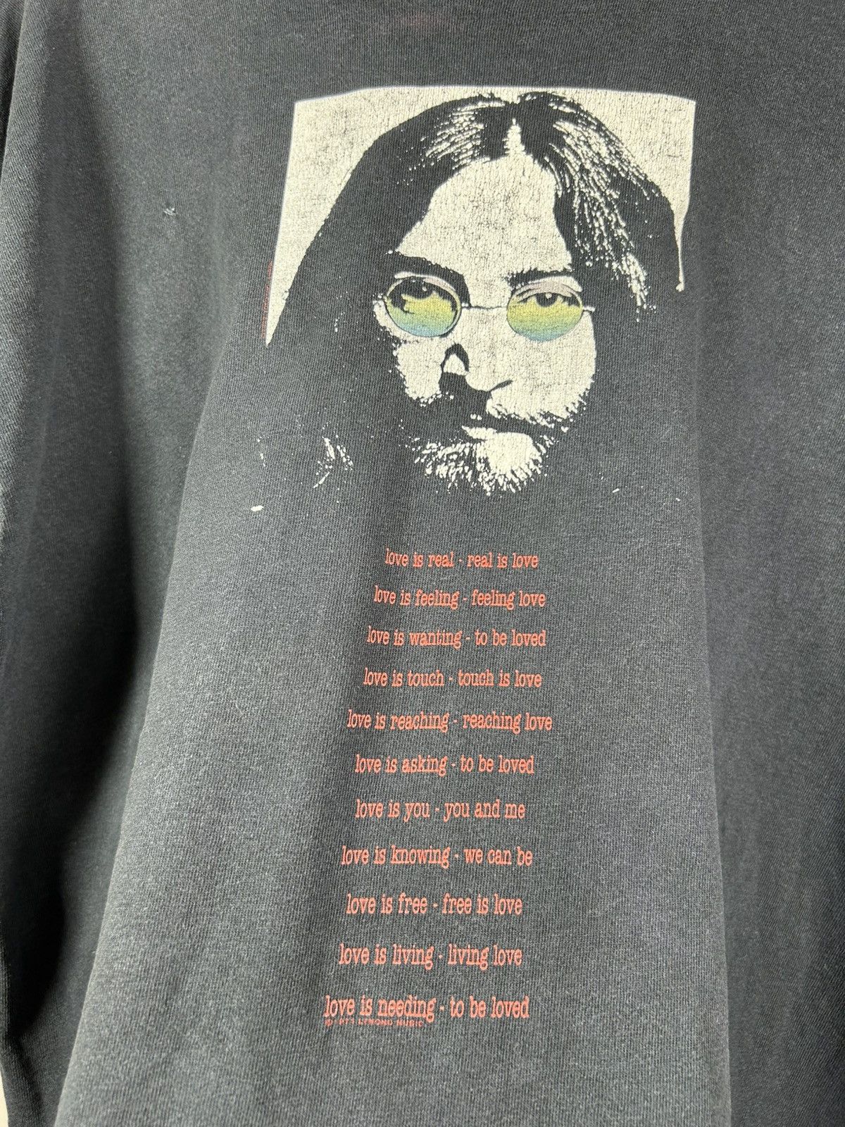 Band Tees Rare Vintage 1971 John Lenon Love Song T-Shirt Size XL Size US XL / EU 56 / 4 - 6 Thumbnail