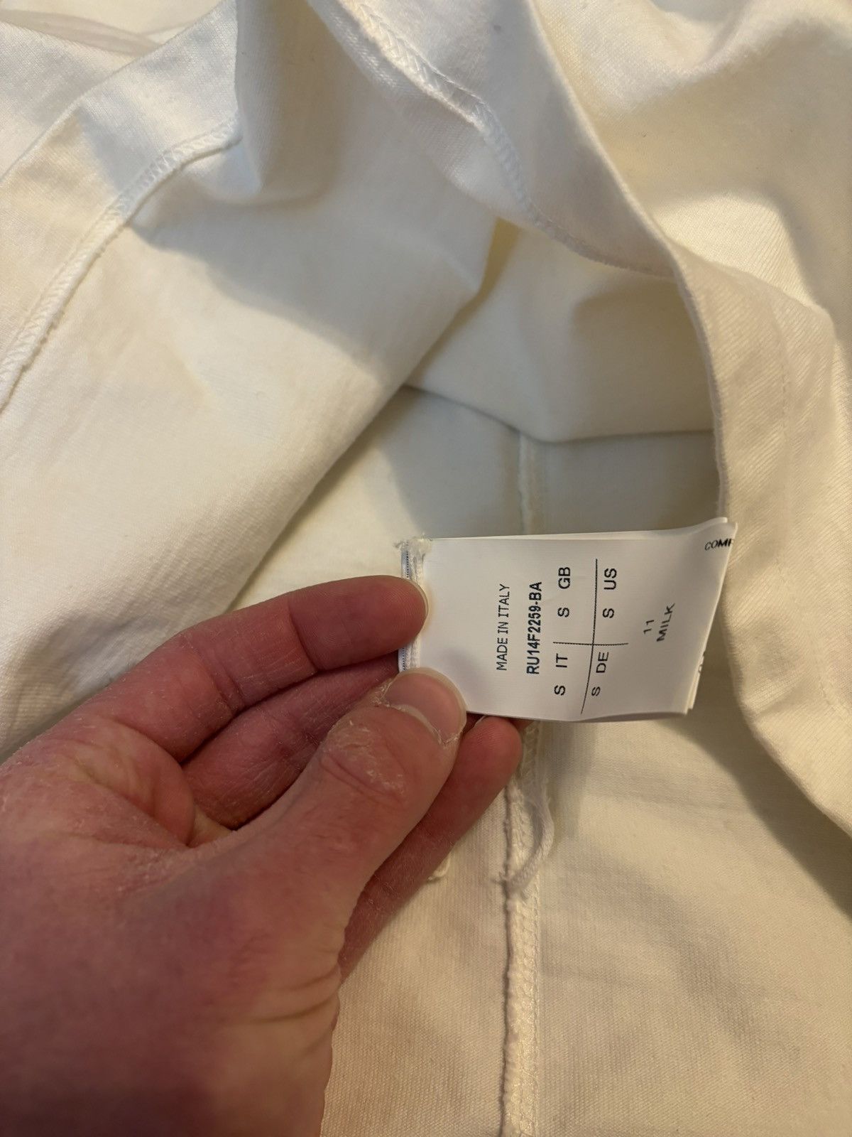 Rick Owens Rick Owens FW14 Moody Long Sleeve Crewneck White Size US S / EU 44-46 / 1 - 7 Thumbnail