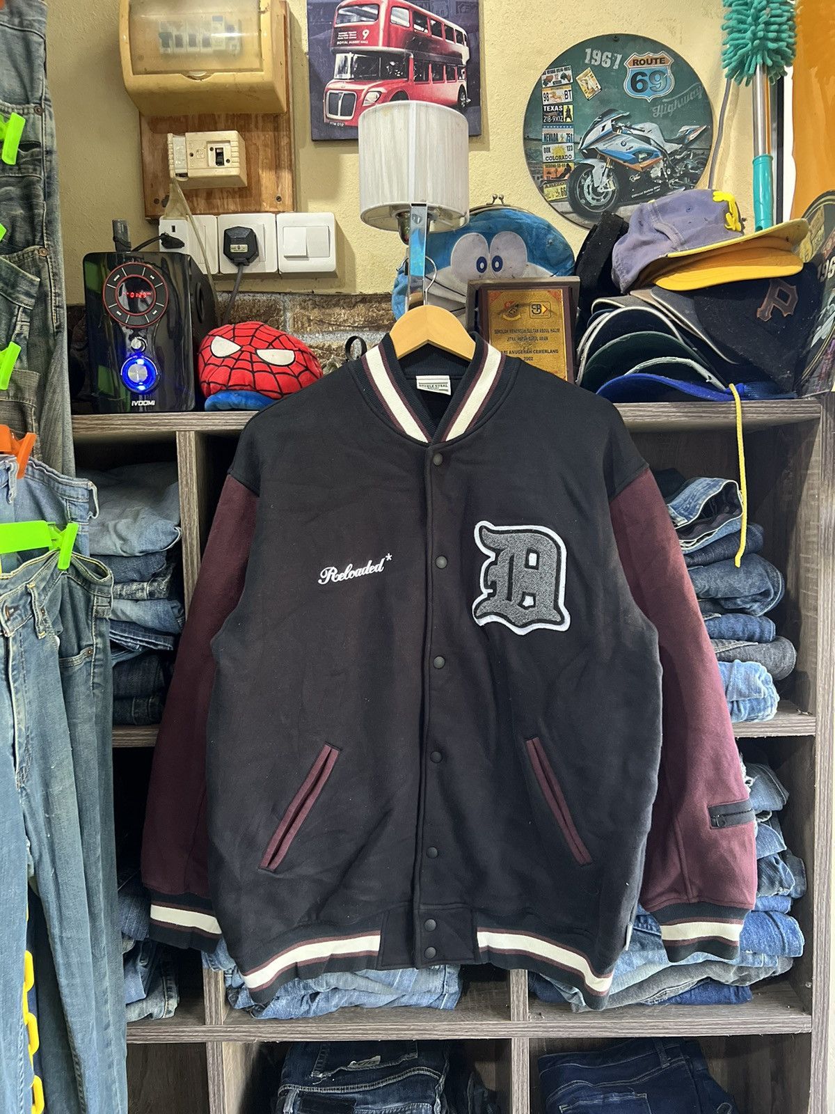 Japanese Brand 🔥Double Steal Cotton Varsity Jacket Size US L / EU 52-54 / 3 - 1 Thumbnail