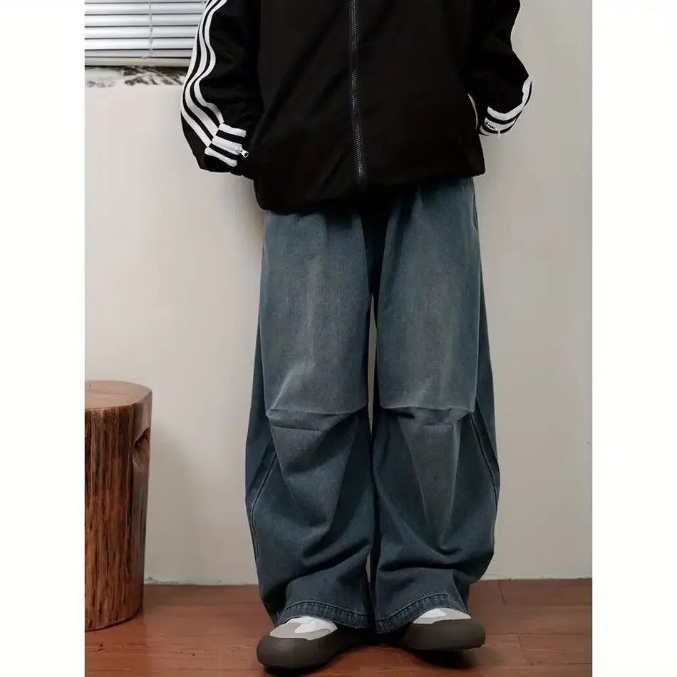 Japanese Brand × Jean Retro straight leg high street wide leg jeans Size US 32 / EU 48 - 6 Thumbnail