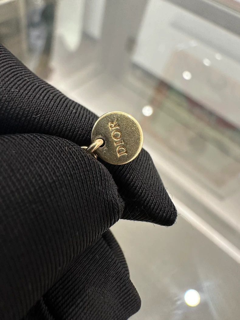 Dior Dior Black Pearl Logo Necklace-2506 Size ONE SIZE - 6 Thumbnail
