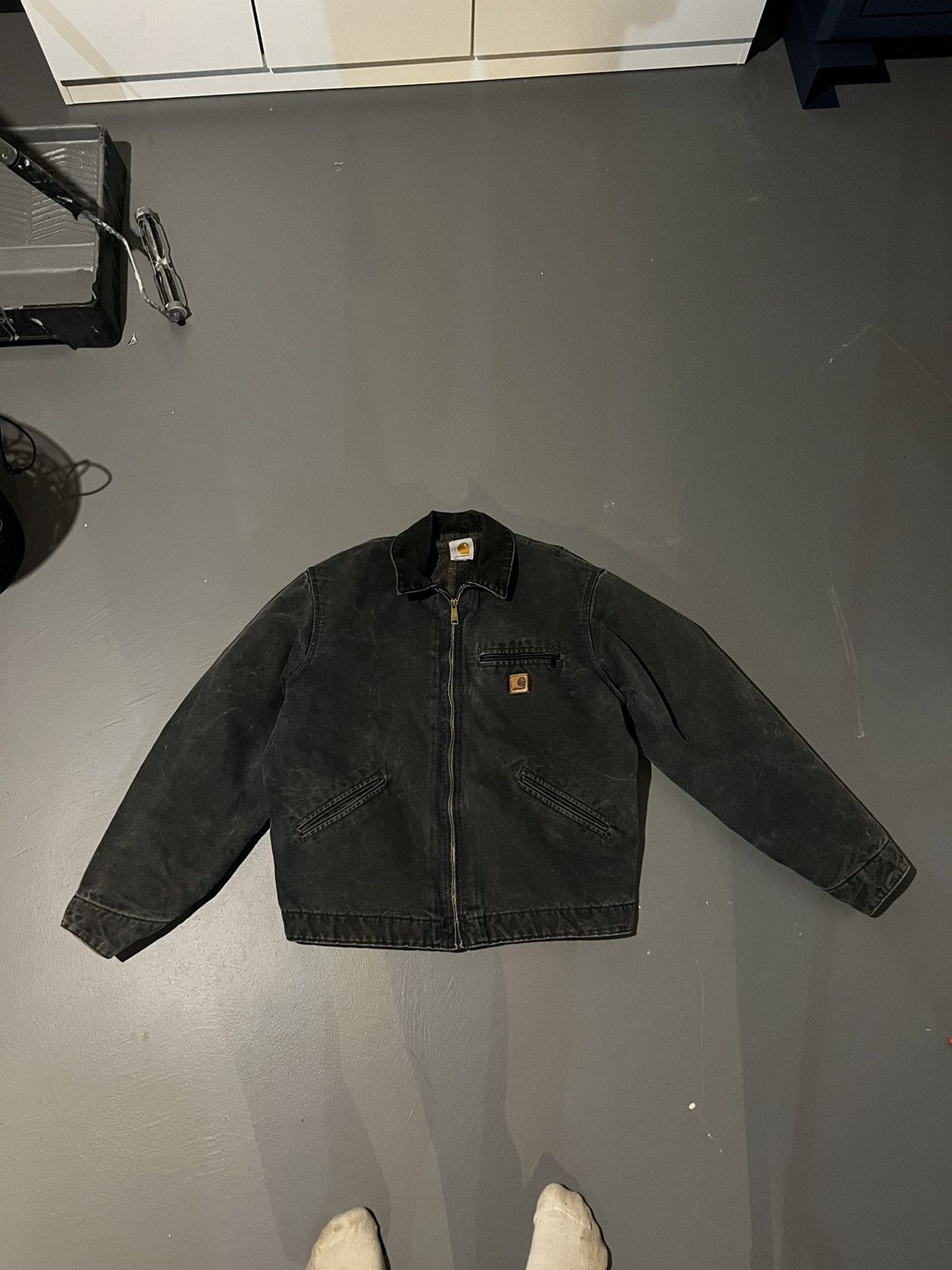 image of Carhartt Detroit Jacket Faded Black, Men's (Size Large)