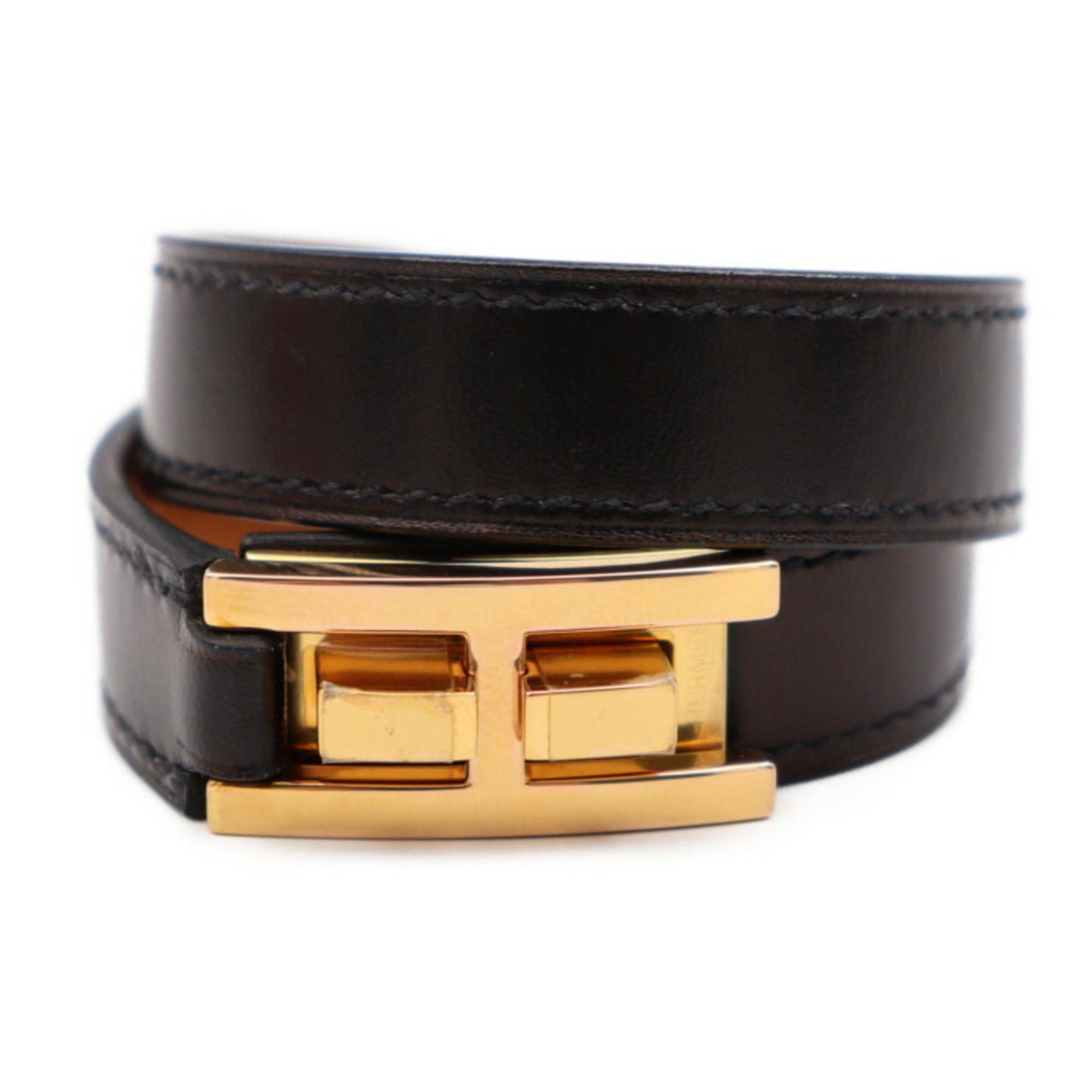 image of Hermes Drag Bracelet in Black, Women's