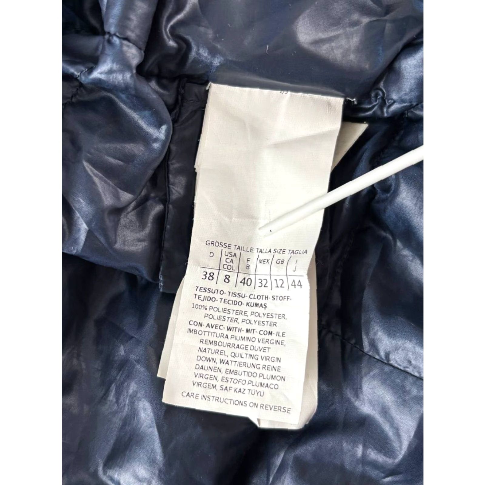 Marella Marella Down Puffer Coat Blue 8 Long Sleeve Zip Coat Womens Regular Size Piumino Lining Piumette Winter Fall Jacket Size M / US 6-8 / IT 42-44 - 5 Thumbnail