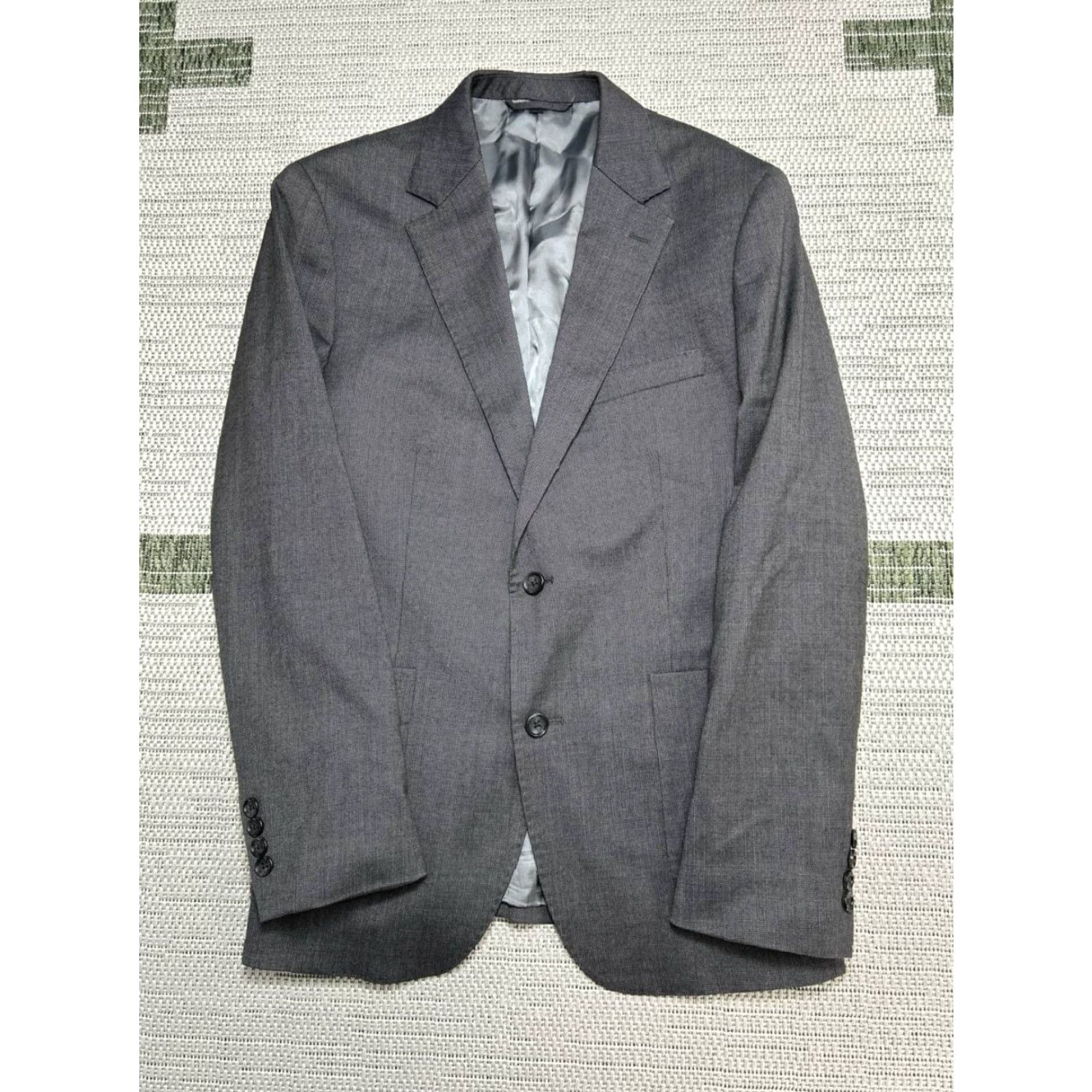 Bonobos Bonobos Blazer Jacket Mens 40 Gray Wool Lined Notch Lapel Lanificio Comero Flexo Size 40R - 2 Thumbnail