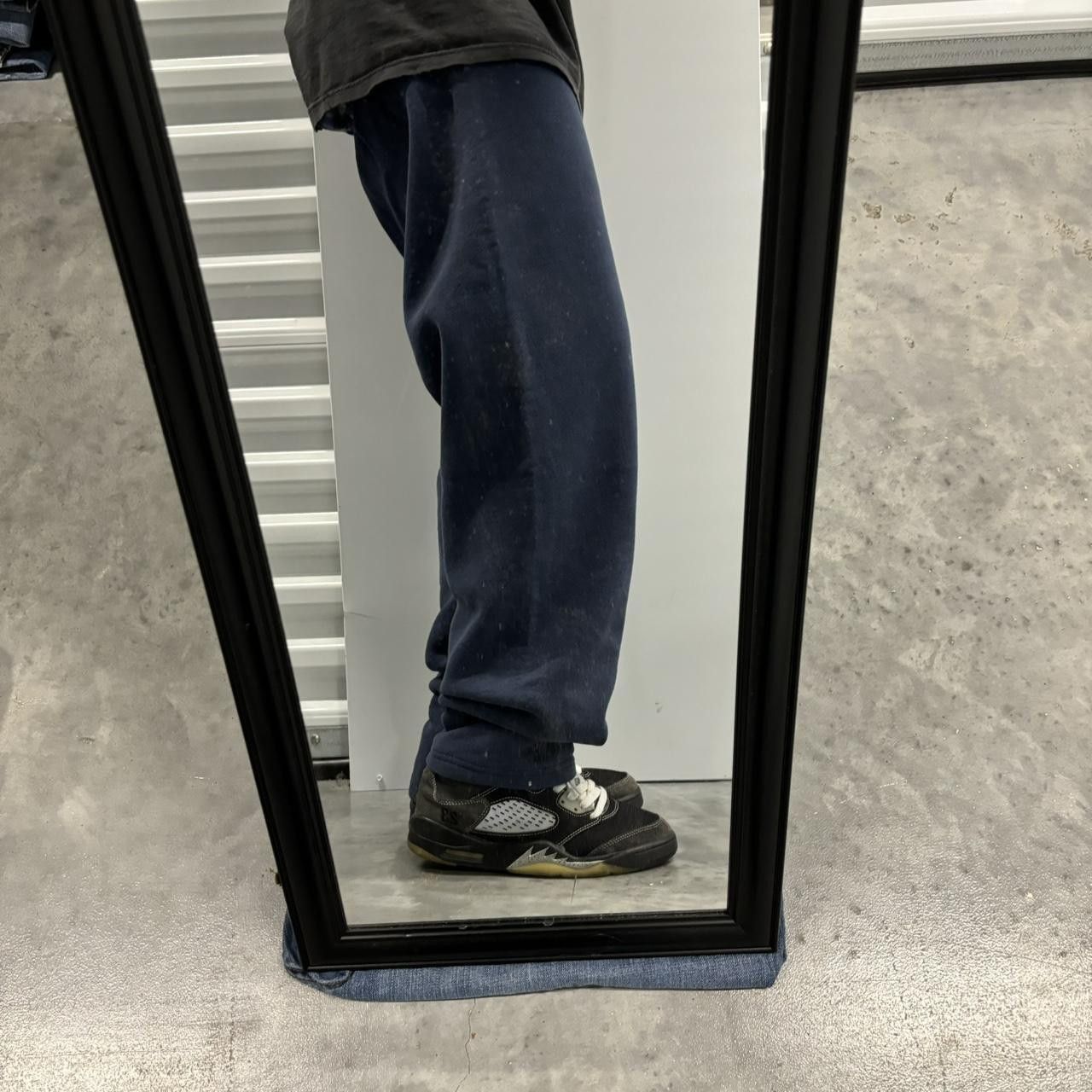 Japanese Brand × Vintage Crazy Vintage 90s Navy Blue Essential Sweatpants! Size US 30 / EU 46 - 2 Thumbnail