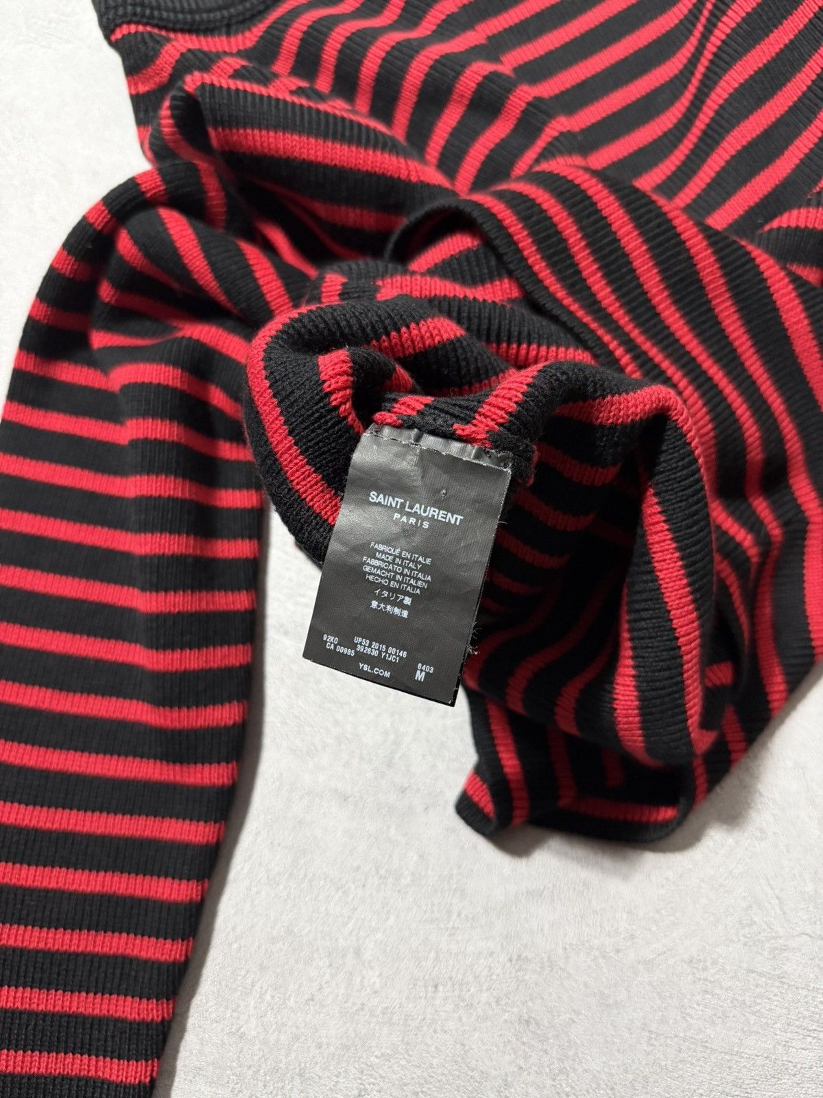 Saint Laurent Paris Saint Laurent 15FW Double Zip Stripe Knit Size US M / EU 48-50 / 2 - 10 Thumbnail