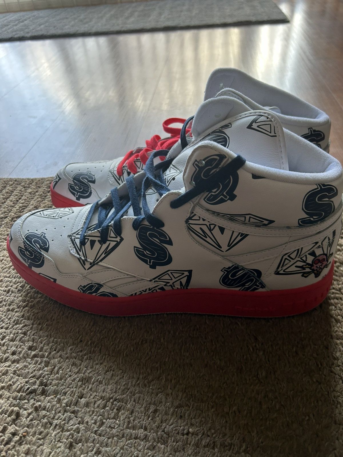 Icecream × Pharrell × Reebok BBC Ice Cream x BB4600 “Diamonds & Dollars” Size US 14 / EU 47 - 4 Thumbnail