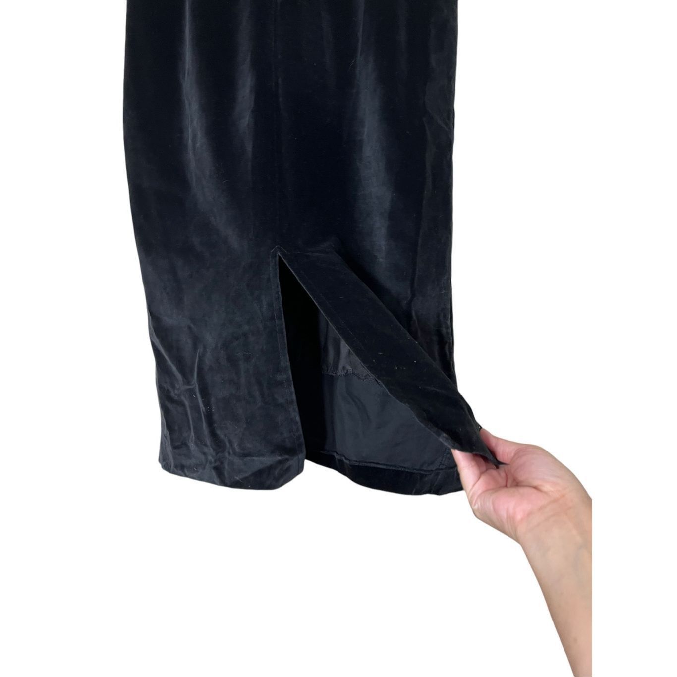 Other Vintage Pioneer Wear Black Velvet Maxi Dress Size 10 Size 32" / US 10 / IT 46 - 6 Thumbnail