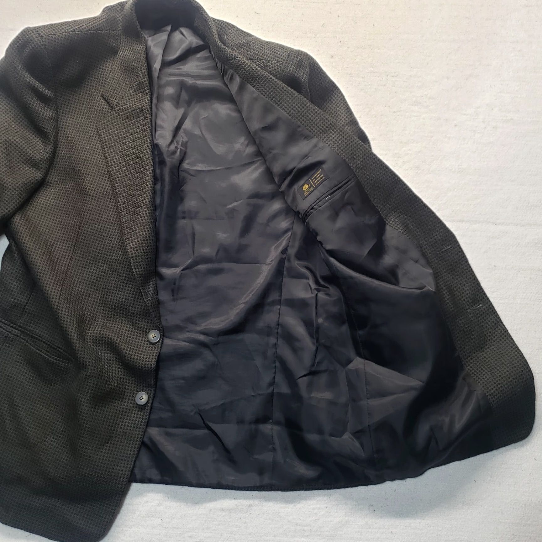 Jones New York Jones New York Sport Coat Gray Mens 46R 100% Wool Blazer Jacket Office Career Size 46R - 4 Thumbnail