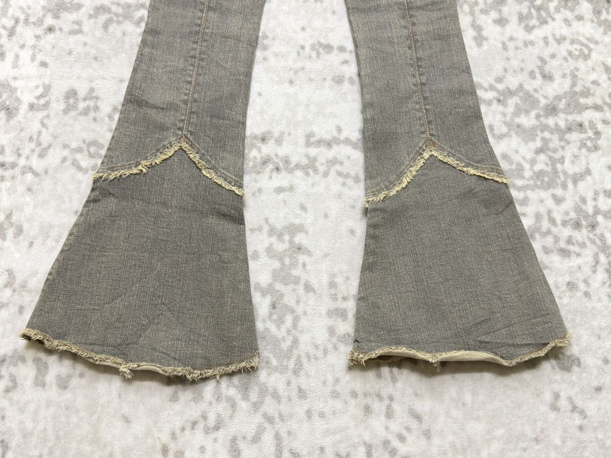 Vintage Pink Papillon Reconstructed Bootcut Bell Bottom Fringe Denim Size 27" / US 4 / IT 40 - 13 Thumbnail