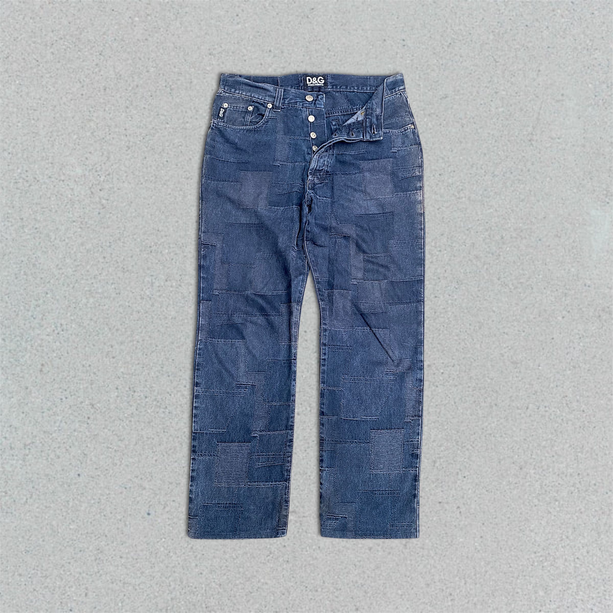 Dolce & Gabbana ARCHIVAL DOLCE & GABBANA PATCHWORK DESIGN DENIM PANTS Size US 32 / EU 48 - 2 Thumbnail