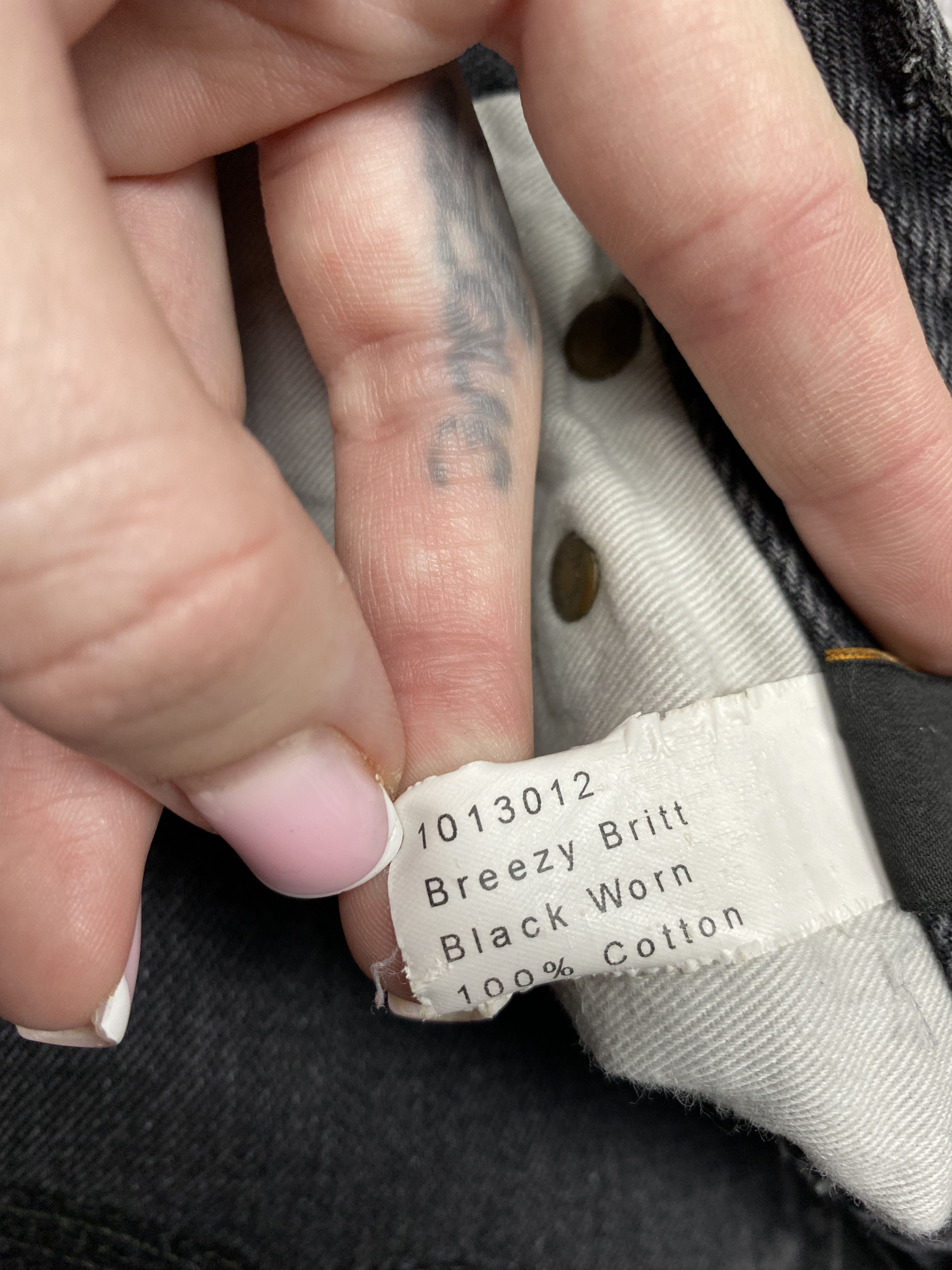 Nudie Jeans × Vintage Nudie Jeans Breezy Britt Black Worn Denim Pants Size US 32 / EU 48 - 12 Thumbnail