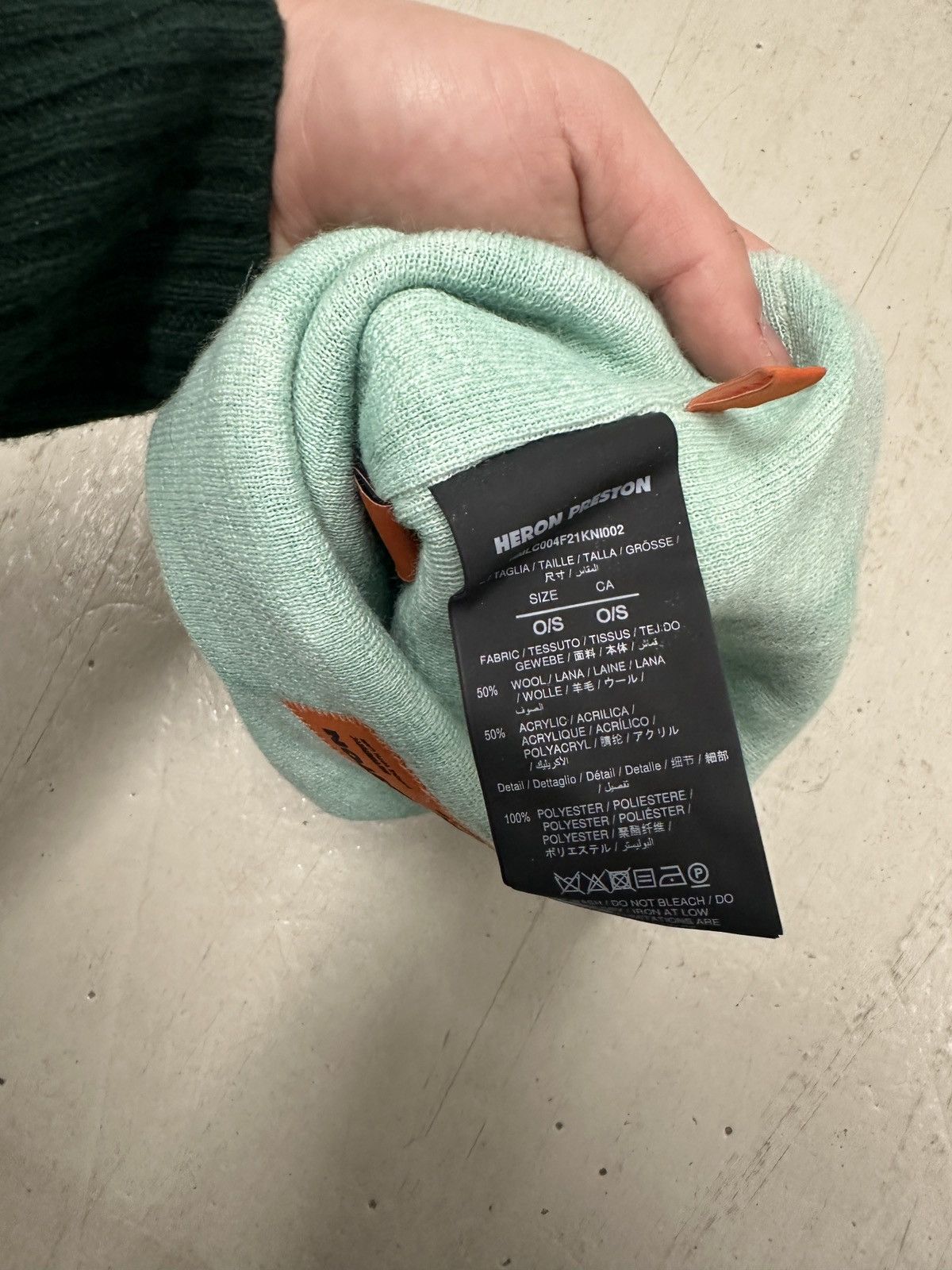 Heron Preston 🔥[SALE]🔥 Heron Preston Mint Wool Logo Beanie Size ONE SIZE - 4 Thumbnail
