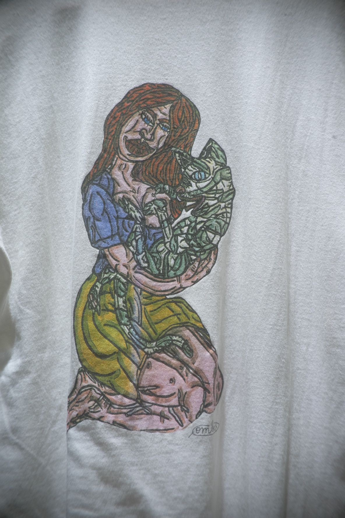 Vintage Robert Combas Brave Margot 1992 T-Shirt Size US M / EU 48-50 / 2 - 5 Thumbnail