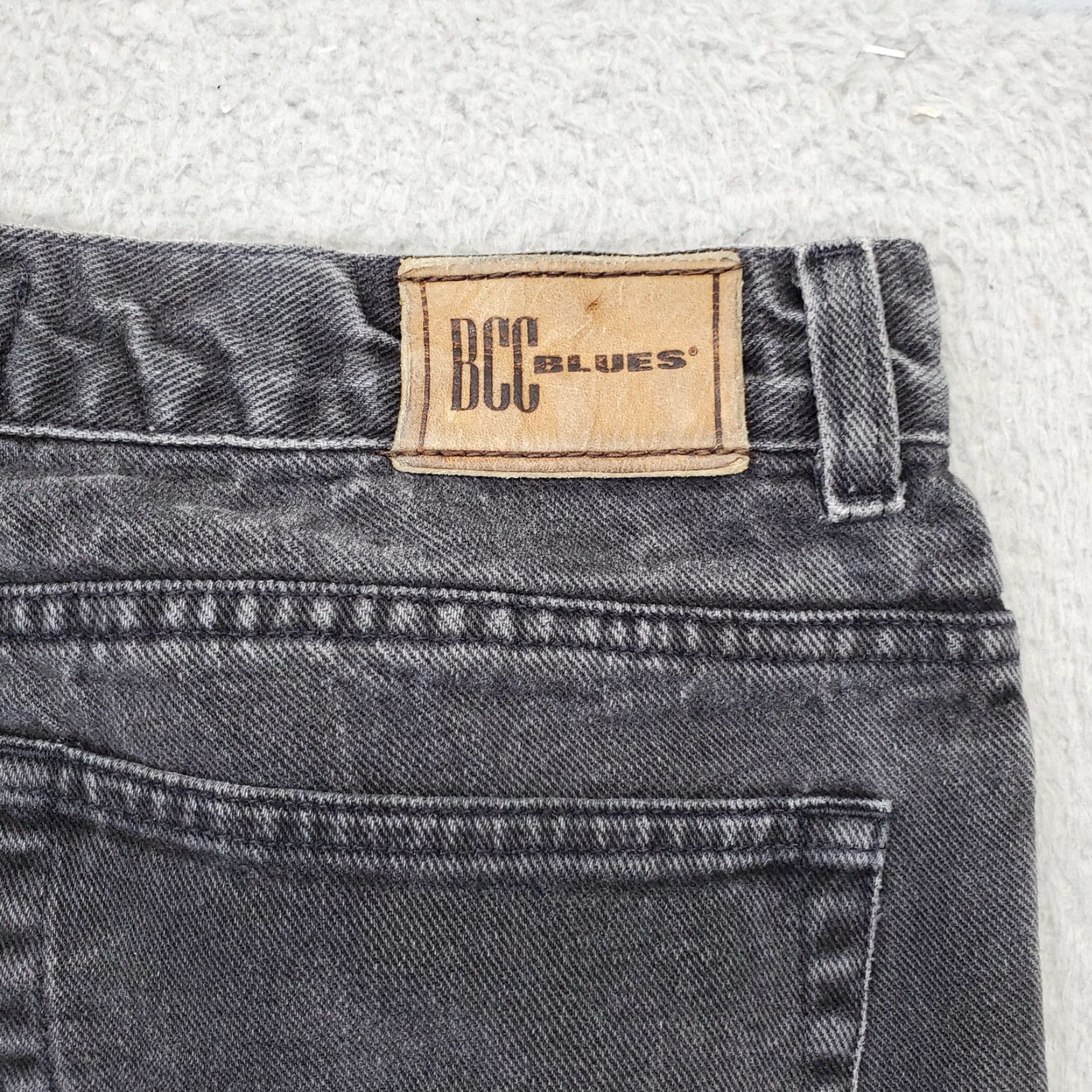 Vintage BCC Blues Straight Jeans Mens Size 34 Black Regular 5-Pocket Design Denim Jeans Regular Fit Flat Front 32in Inseam Size US 34 / EU 50 - 7 Thumbnail