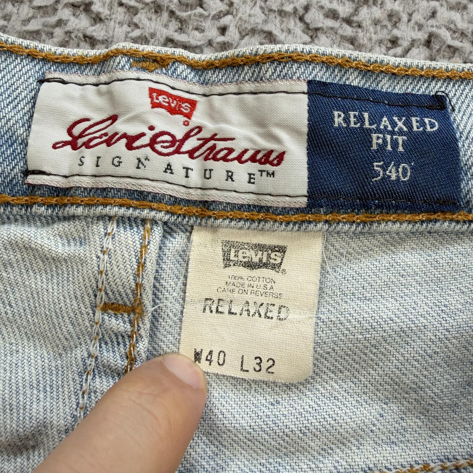 Levi's Levis 540 Jeans Mens 40x27 Relaxed Fit Light Wash Baggy Size US 40 / EU 56 - 6 Thumbnail