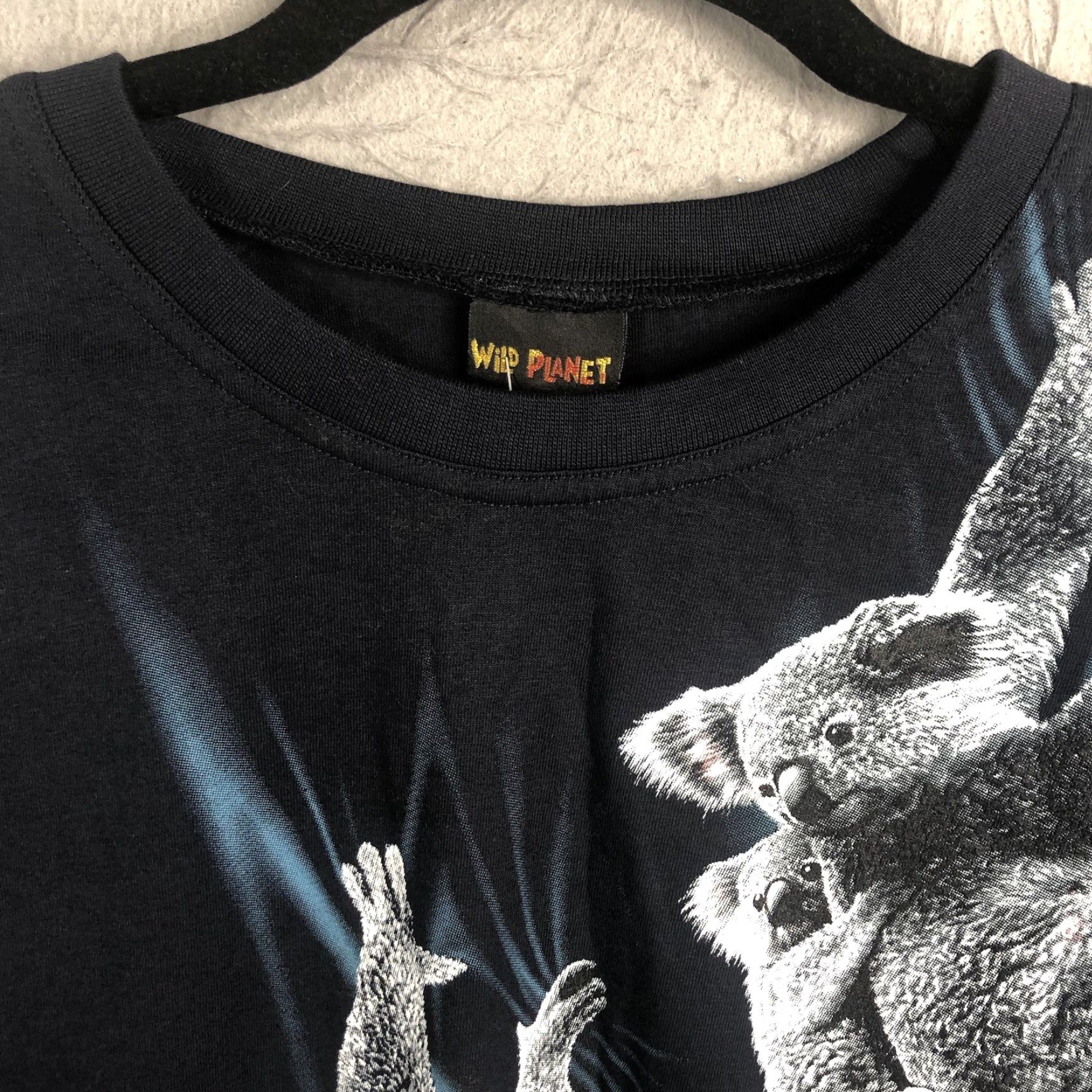 Vintage Wild Planet Top Womens Small Black White Koala Australia Nature Art To Wear NEW Size S / US 4 / IT 40 - 3 Thumbnail