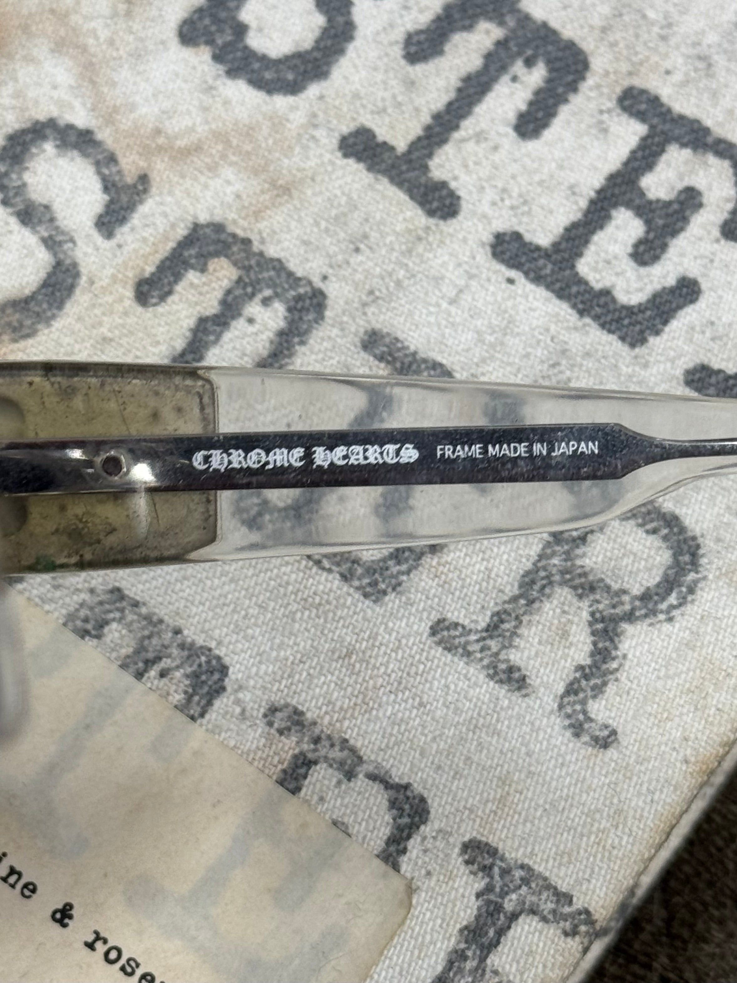 Chrome Hearts Chrome Hearts ‘G-Money’ Fleur Clear Frame Sunglasses Size ONE SIZE - 5 Thumbnail