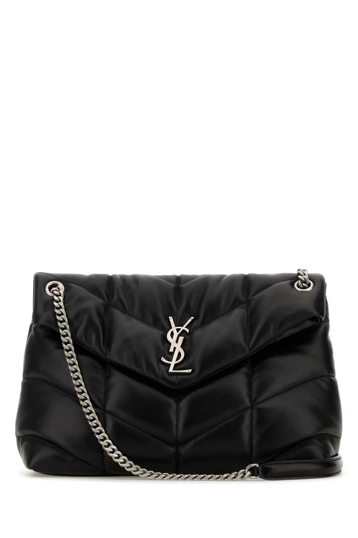 Saint Laurent Paris Black Nappa Leather Medium Puffer Shoulder Bag Size ONE SIZE - 1 Thumbnail