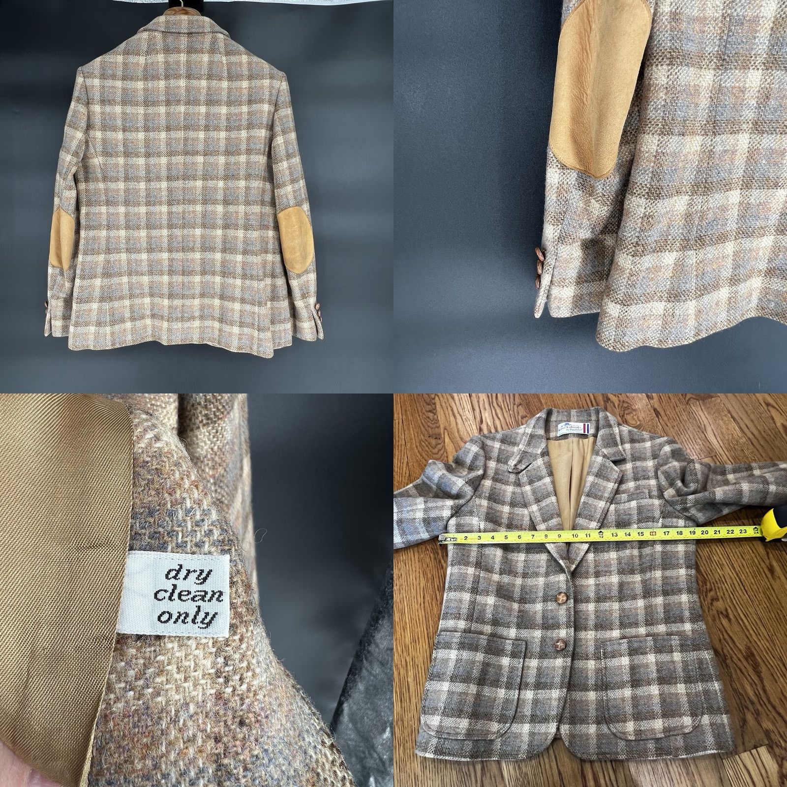 Pendleton VINTAGE Pendleton Knockabouts Blazer Womens Plaid 2 Button Leather Elbow Patches Sz Med Size M / US 6-8 / IT 42-44 - 8 Thumbnail