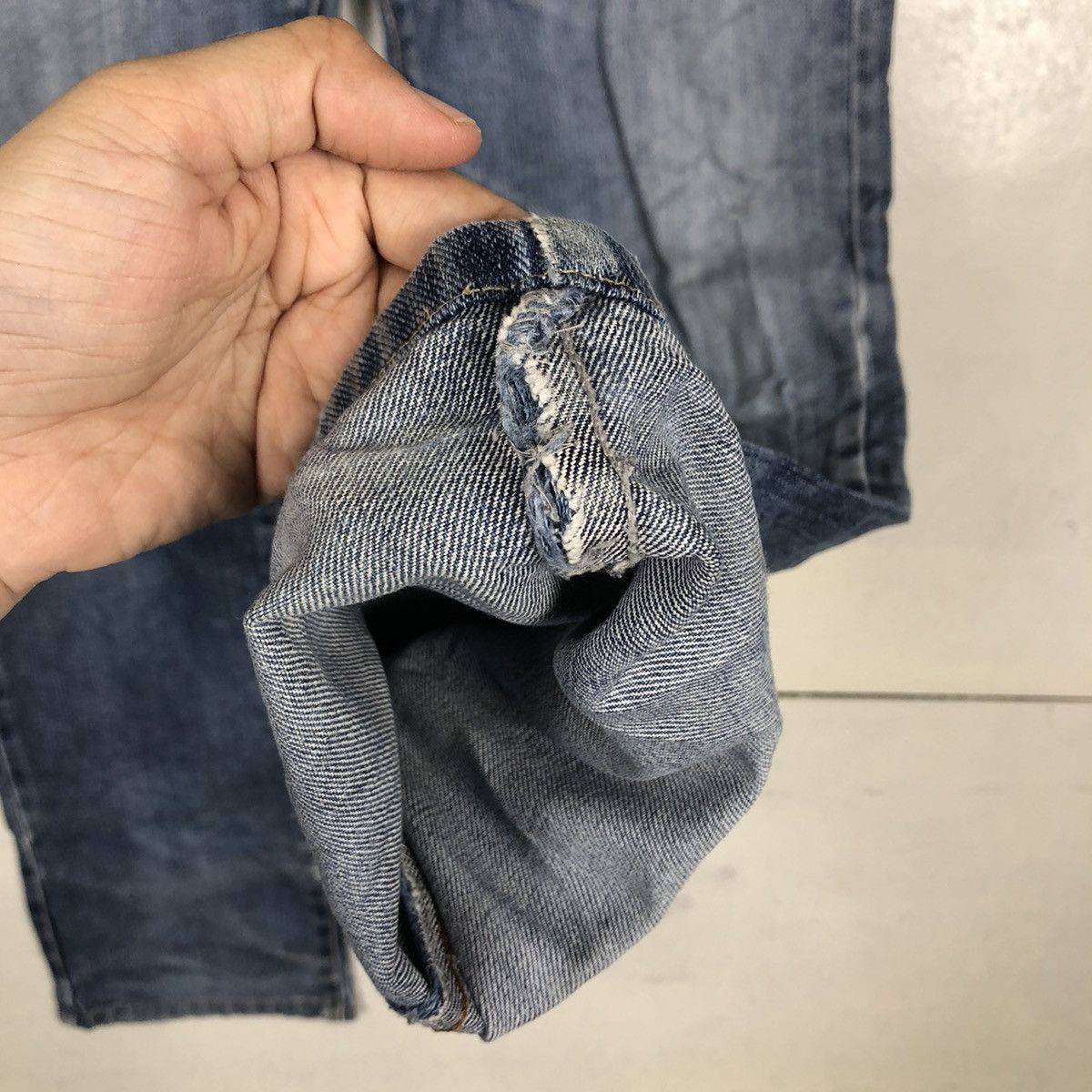 Japanese Brand 🔥90’s VINTAGE DENIM JEANS DISTRESSED DESIGN EDWIN JAPAN Size US 30 / EU 46 - 11 Thumbnail
