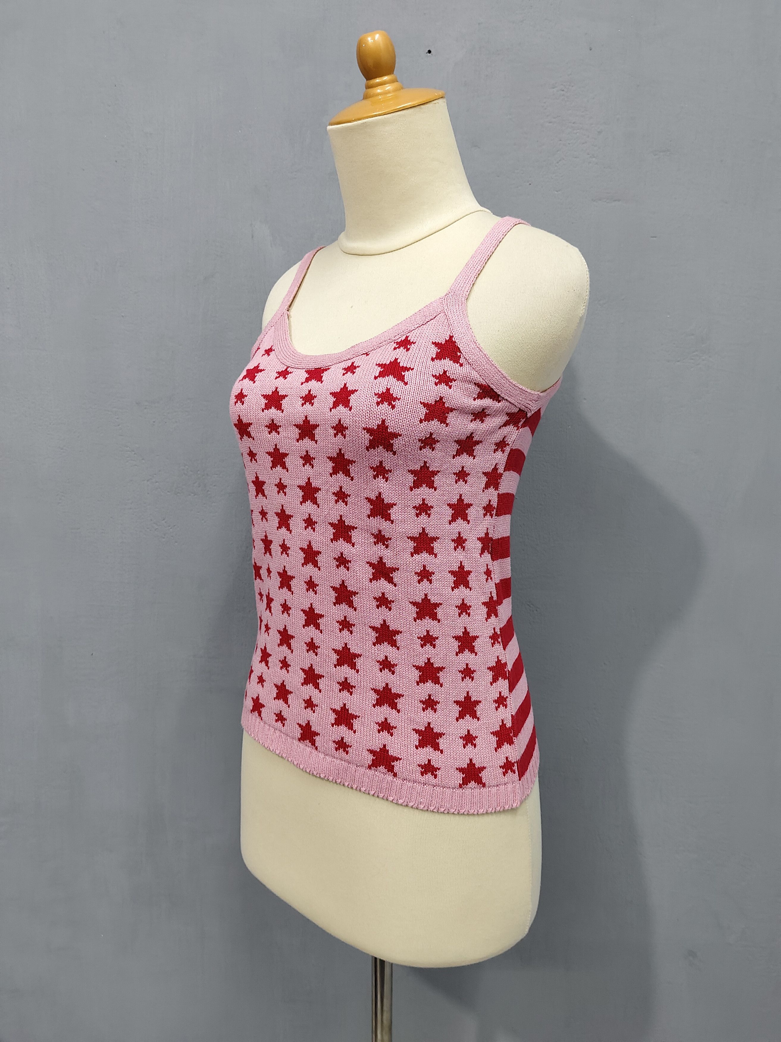 Japanese Brand 🔥Vtg Romper Rally 🇯🇵 Knitted Y2K Style Top Size M / US 6-8 / IT 42-44 - 3 Thumbnail