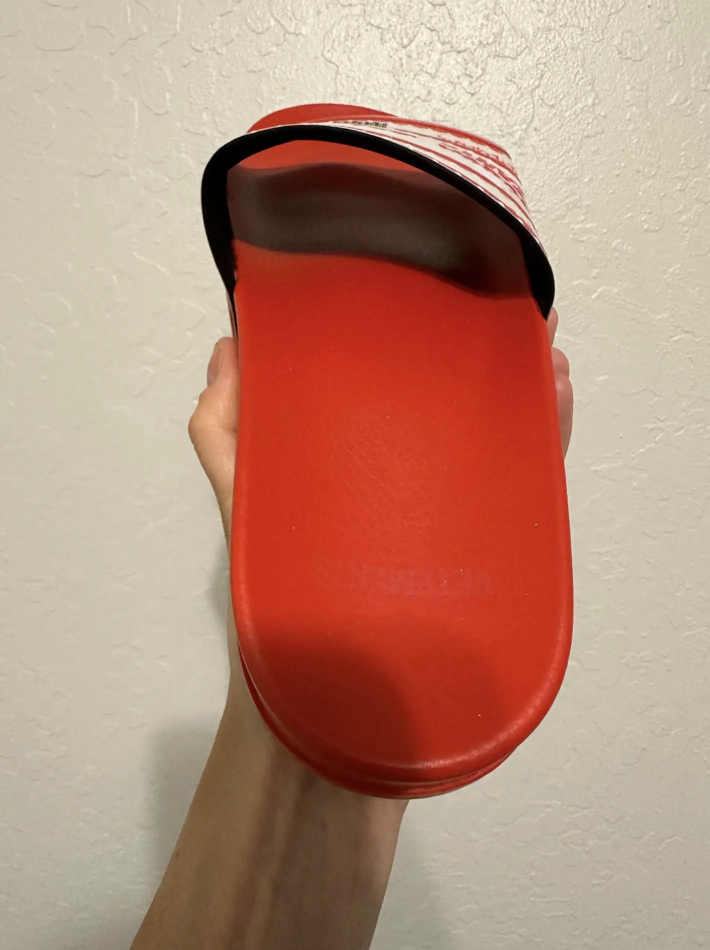 Vetements VETEMENTS Red Printed Slides Size US 7 / EU 40 - 8 Thumbnail
