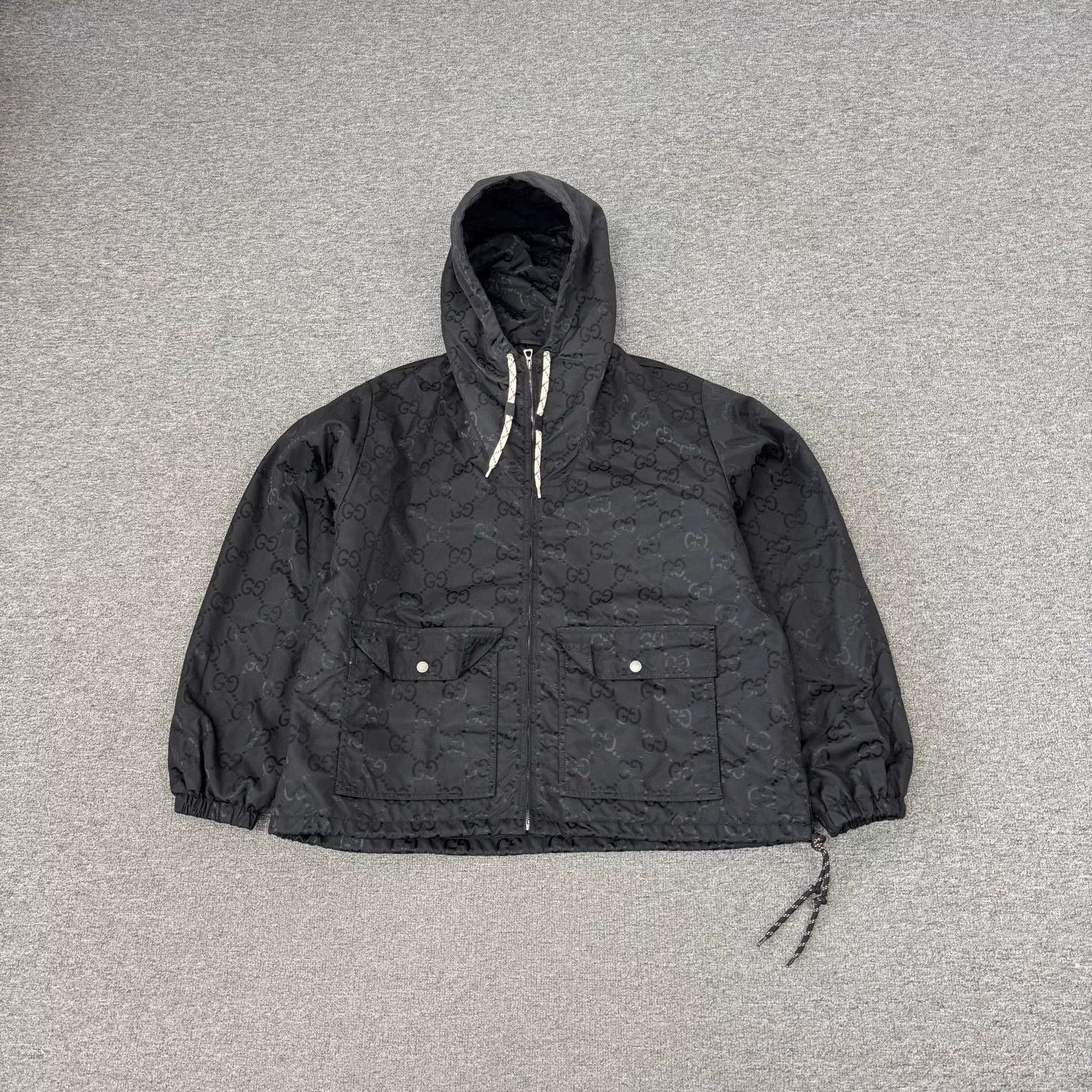 Gucci Gucci Black Monogram Hooded Puffer Jacket Size US M / EU 48-50 / 2 - 1 Thumbnail