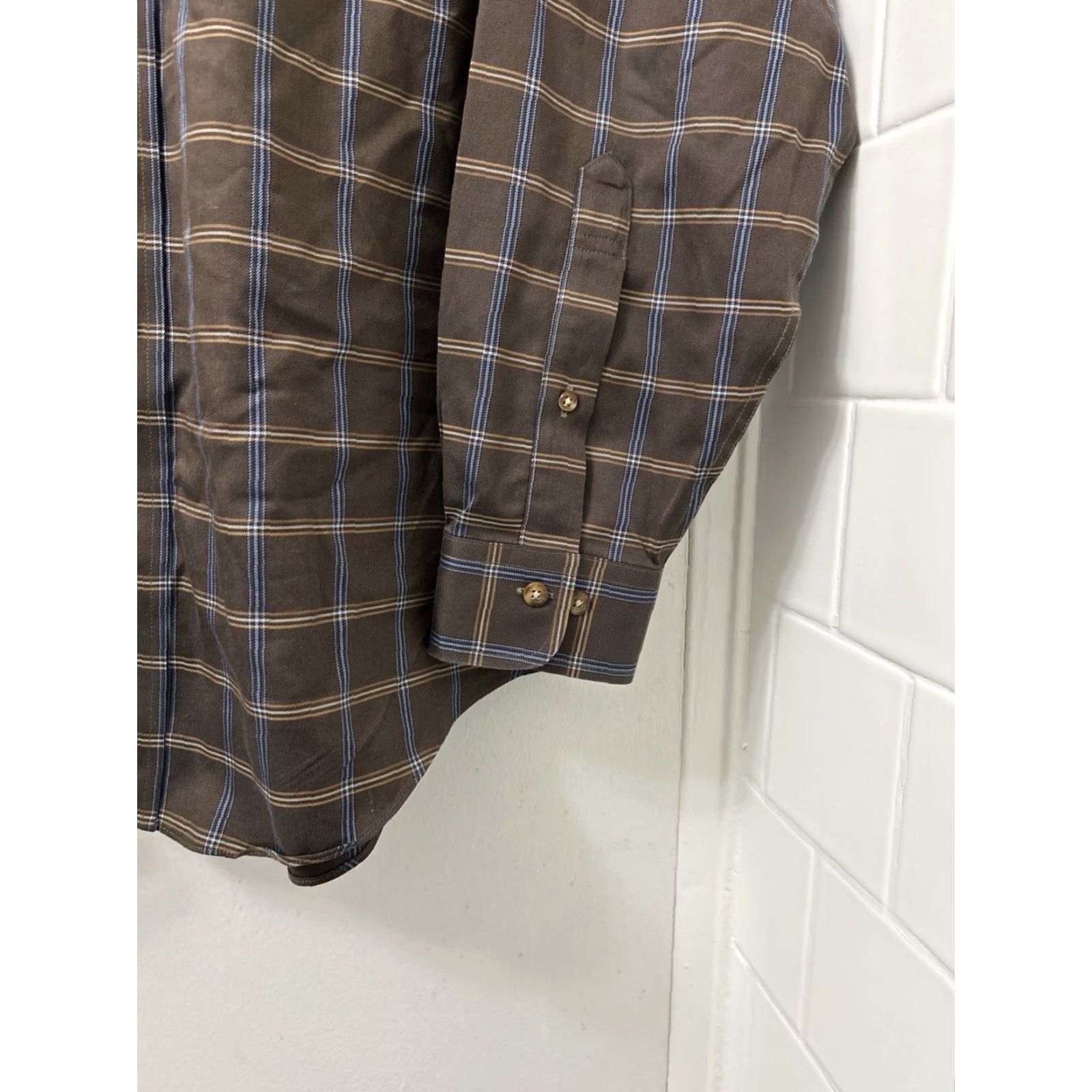 Brooks Brothers Brooks Brothers Original Polo Shirt Mens M Brown Plaid Button-Down 346 L/S Size US M / EU 48-50 / 2 - 7 Thumbnail