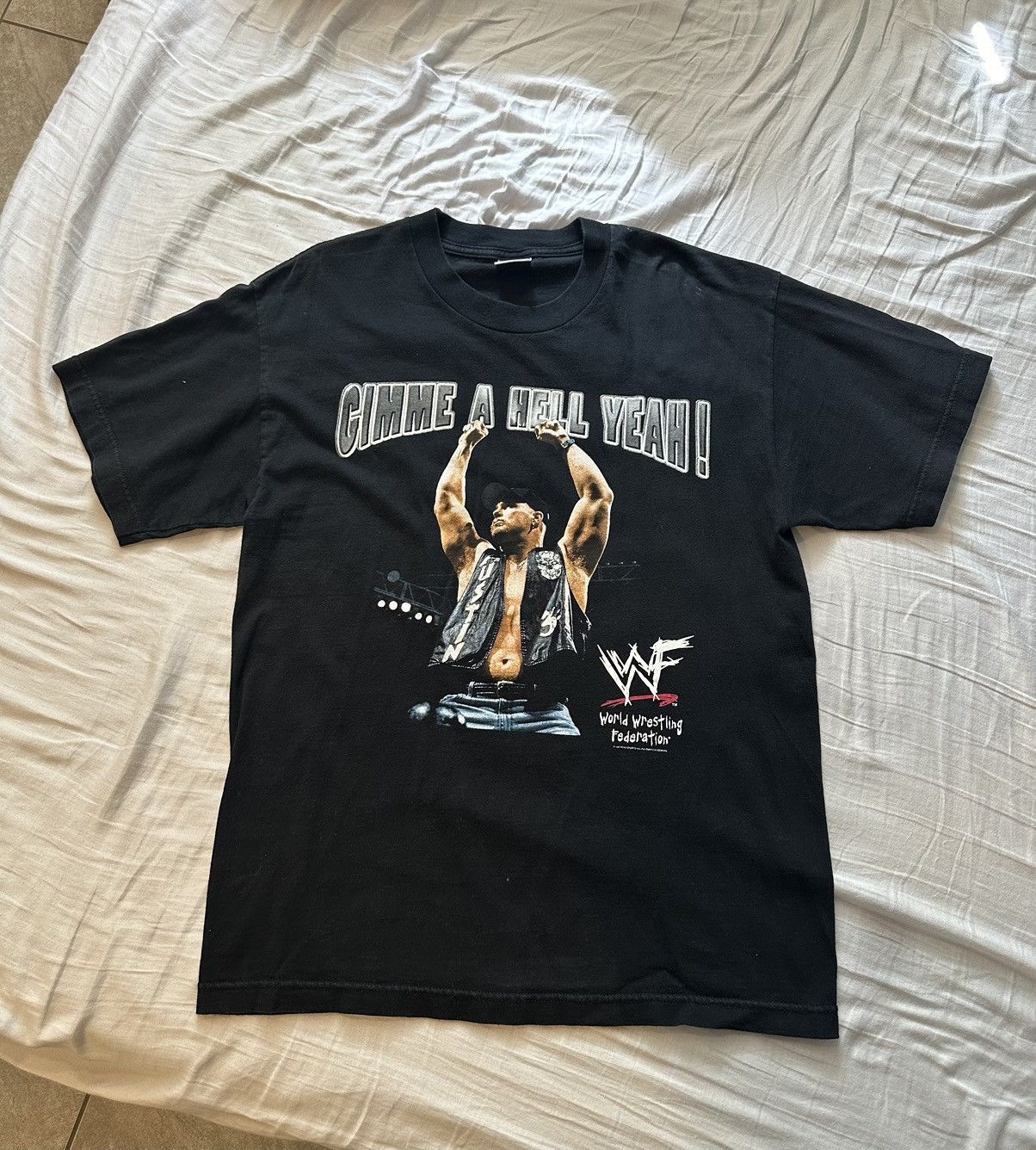 Vintage WWF STONE COLD STEVE AUSTIN TEE Size US L / EU 52-54 / 3 - 1 Thumbnail